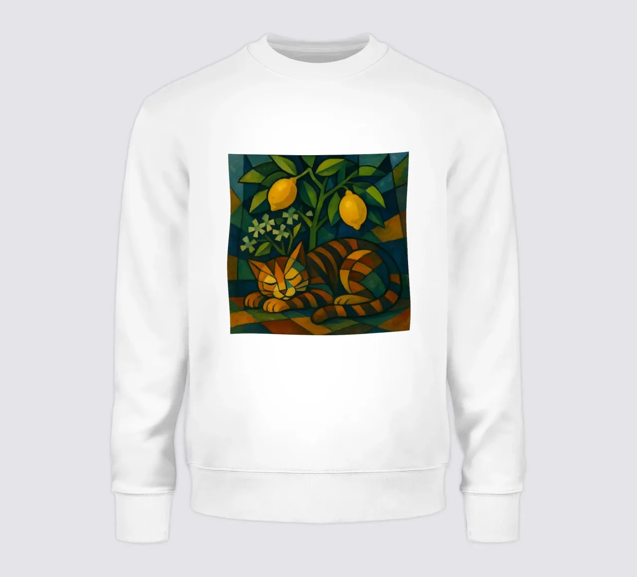 Sleeping Cat in Citrus Shade felpa da LemonCat Studio