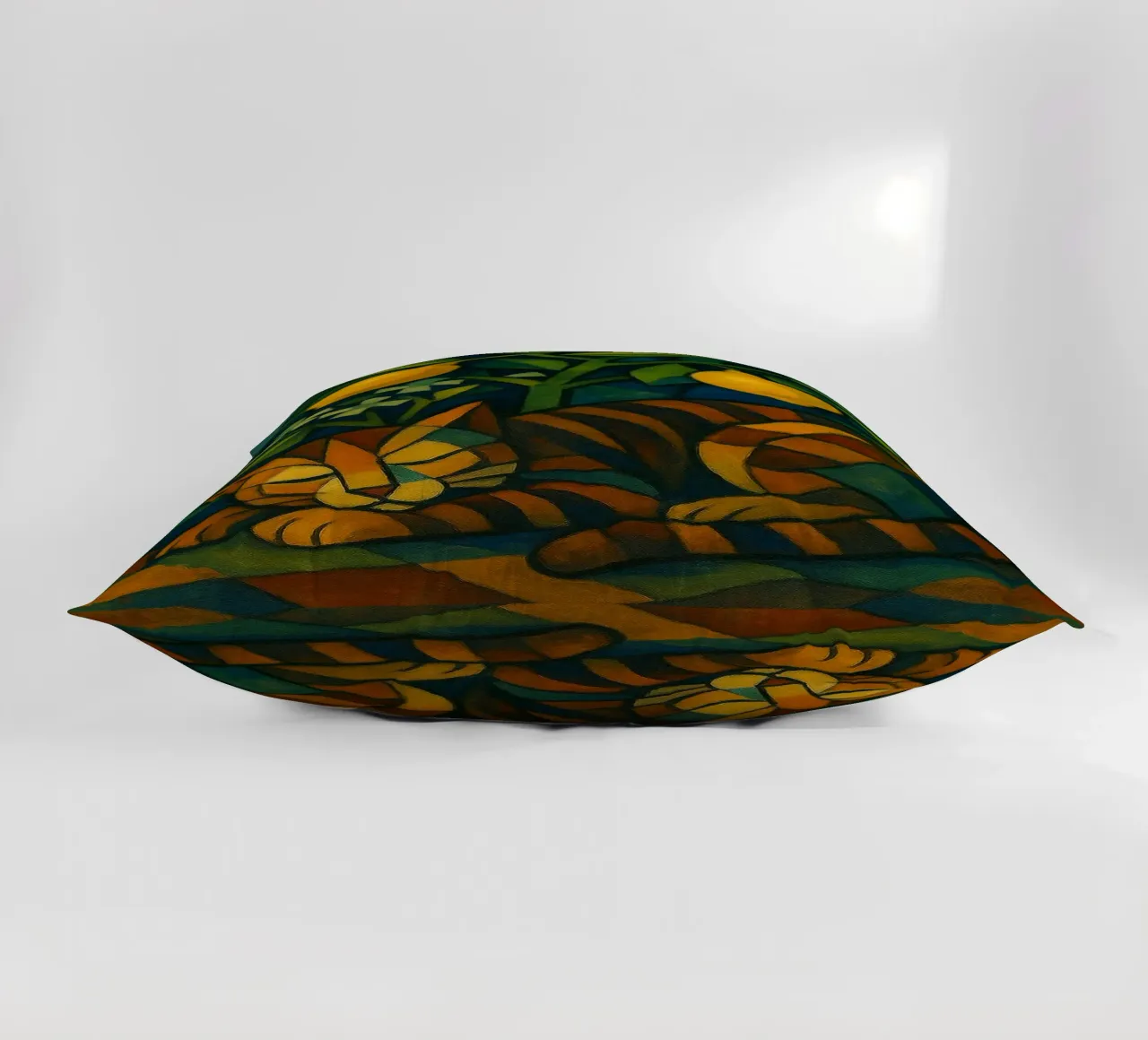 Sleeping Cat in Citrus Shade cuscino da LemonCat Studio