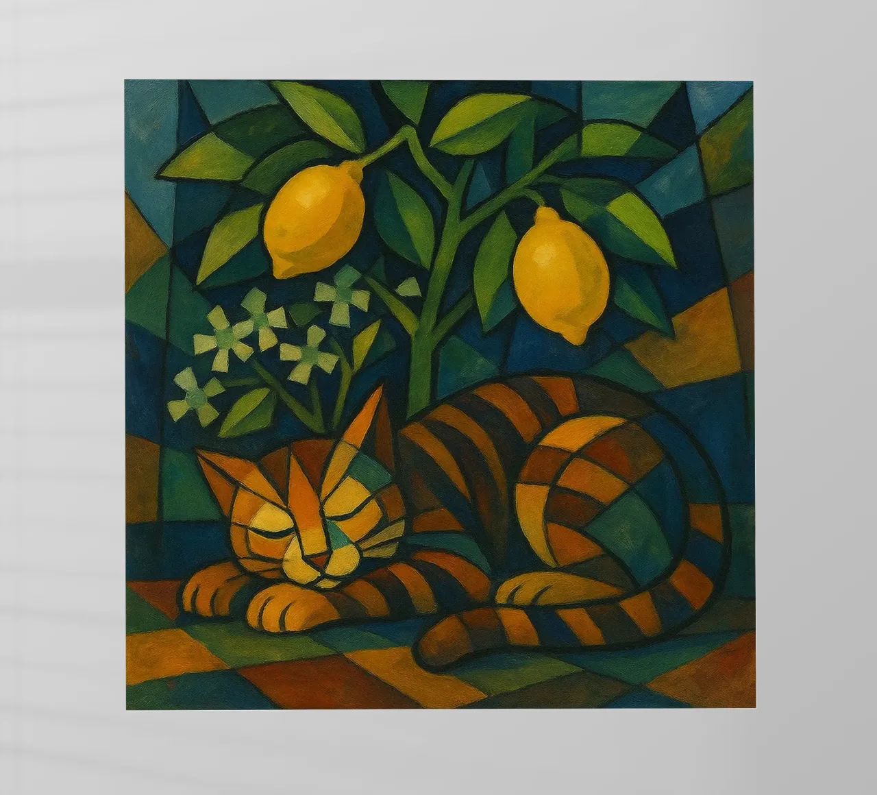 Sleeping Cat in Citrus Shade pellicola backlit da LemonCat Studio