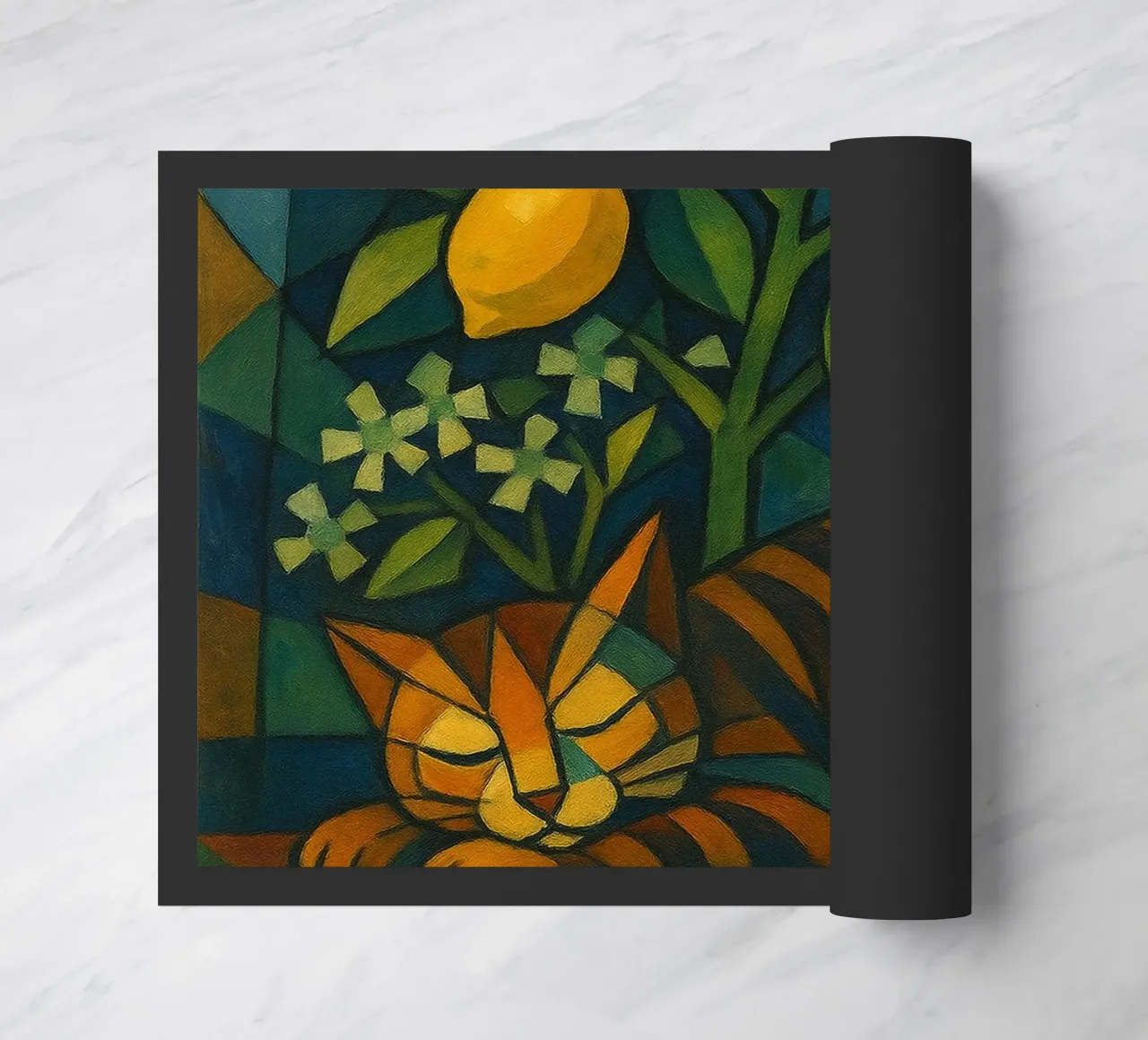 Sleeping Cat in Citrus Shade zerbino da LemonCat Studio