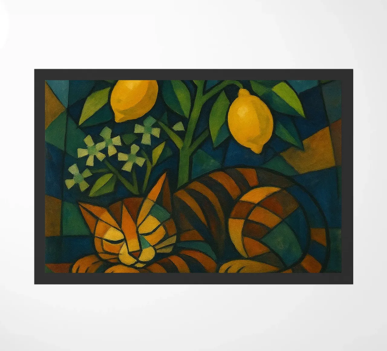 Sleeping Cat in Citrus Shade zerbino da LemonCat Studio