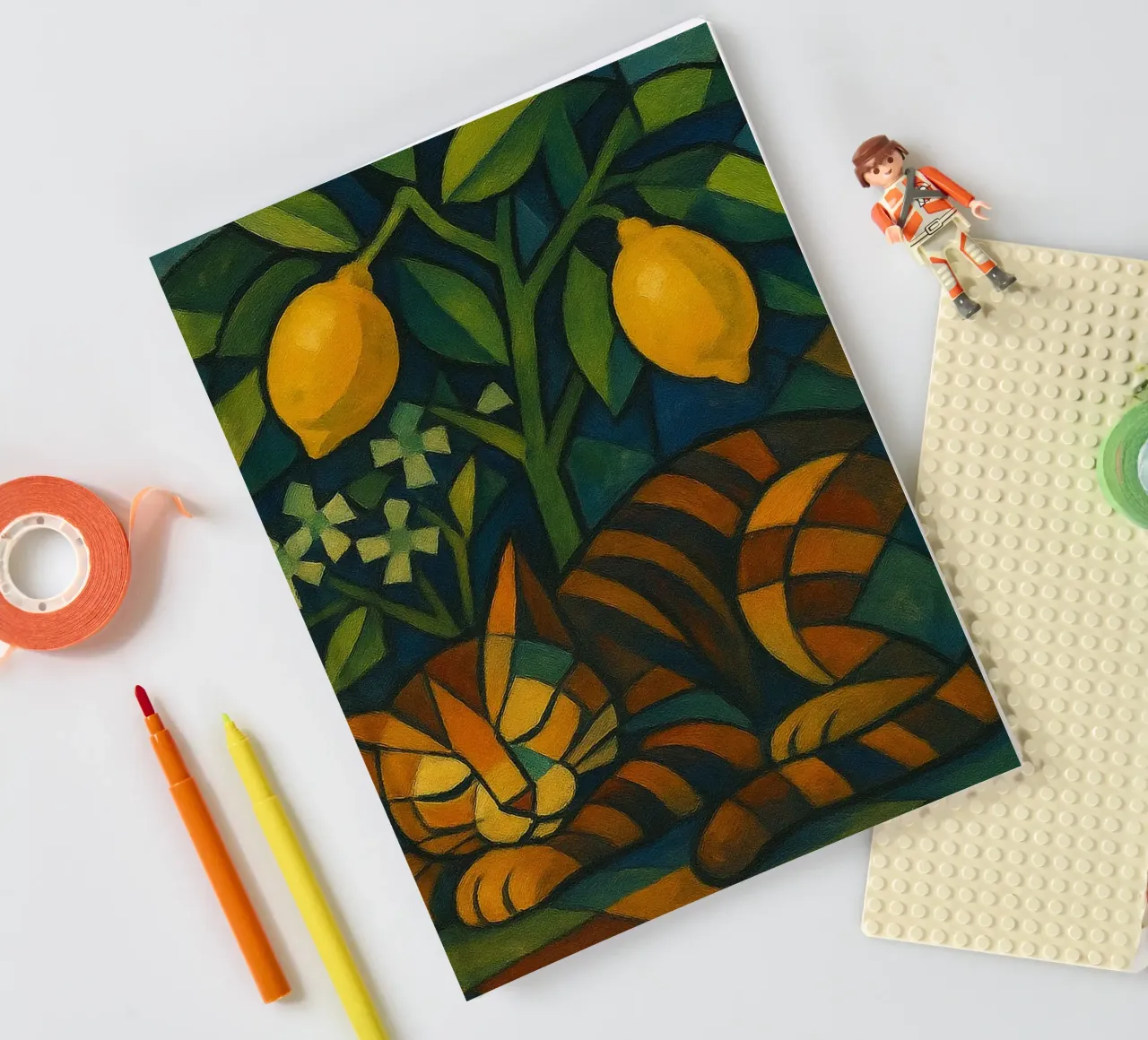 Sleeping Cat in Citrus Shade diario da LemonCat Studio