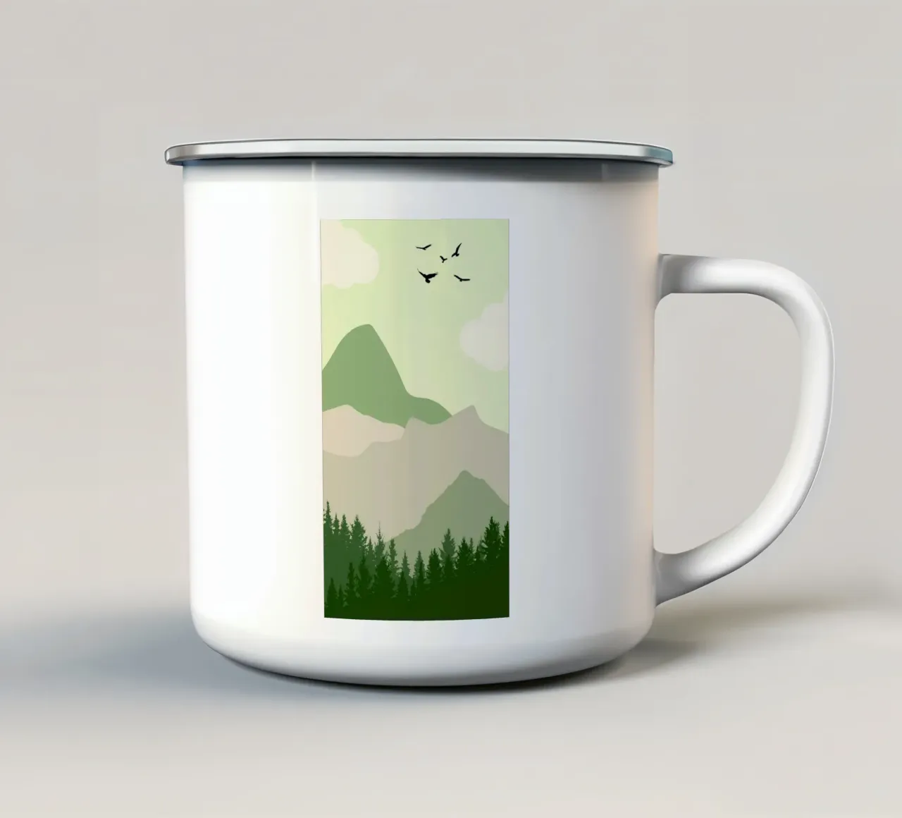 peaceful scenery tazza in smalto da Histrol