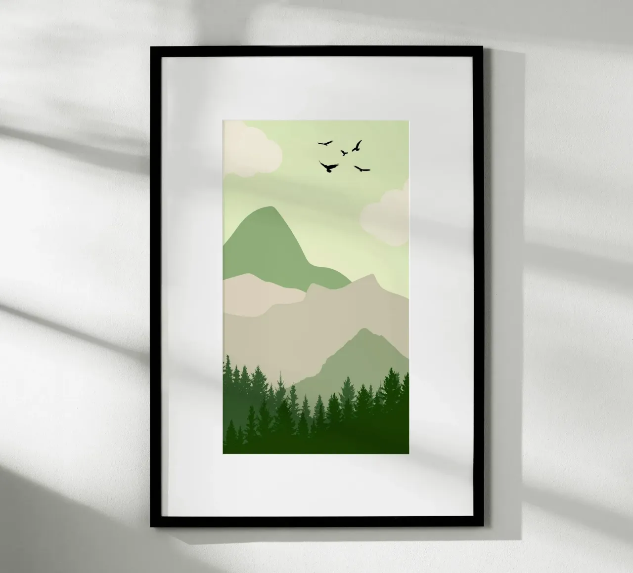peaceful scenery poster con telaio in alluminio da Histrol