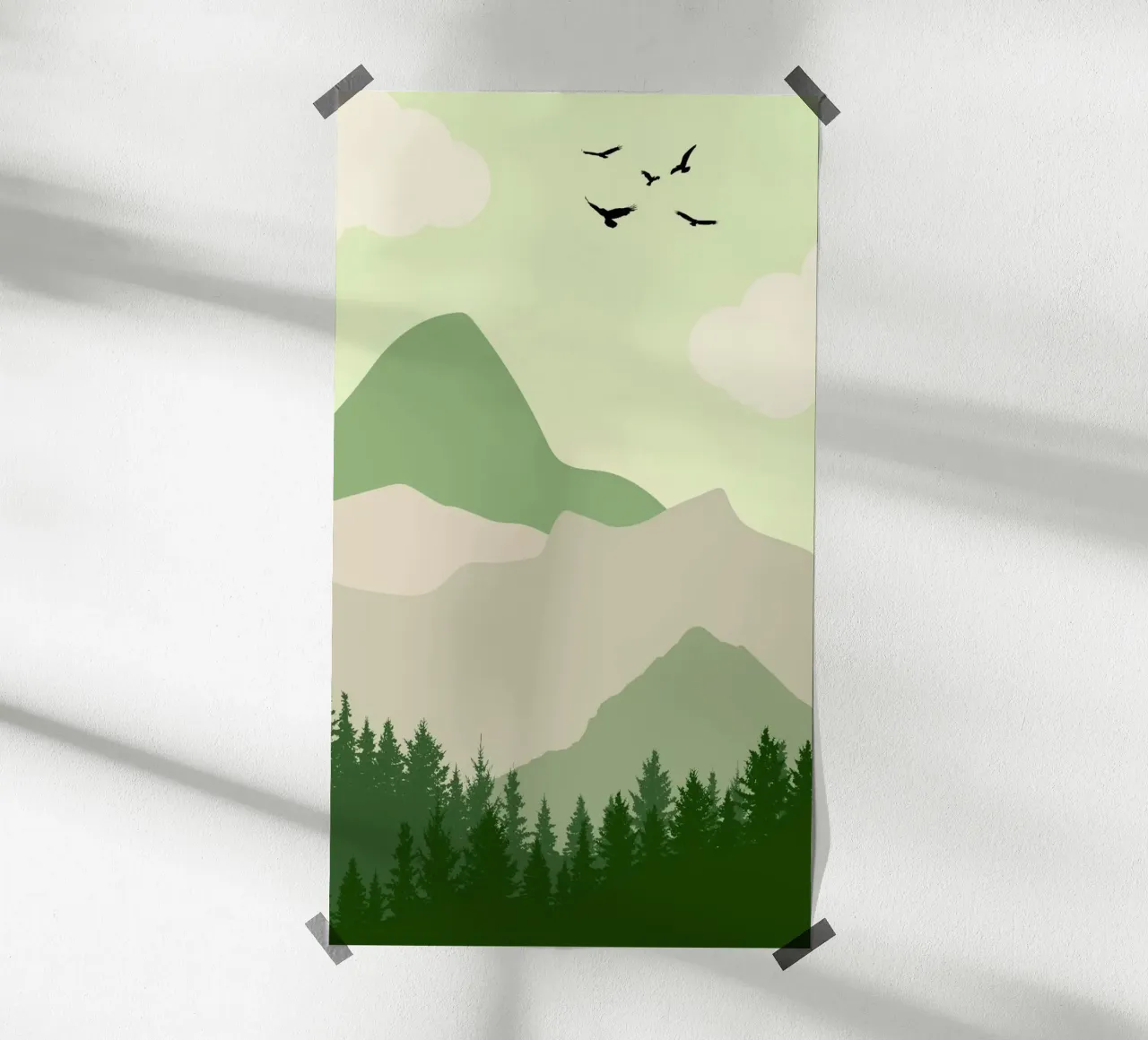 peaceful scenery poster con telaio in alluminio da Histrol