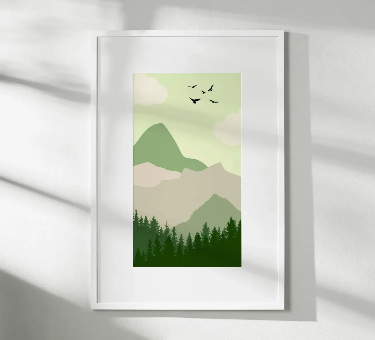 peaceful scenery poster con telaio in alluminio da Histrol