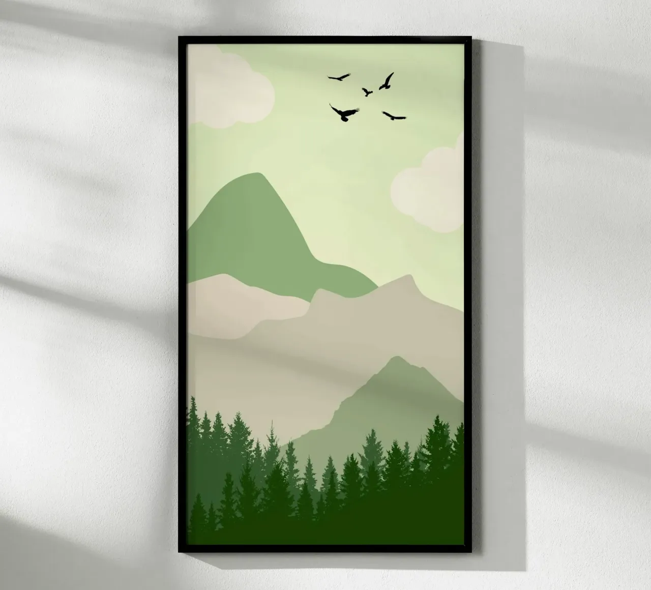 peaceful scenery poster con telaio in alluminio da Histrol
