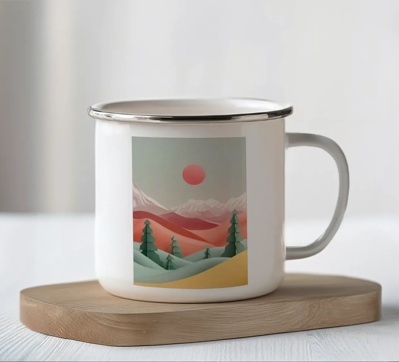 nature valleys forest tazza in smalto da Histrol
