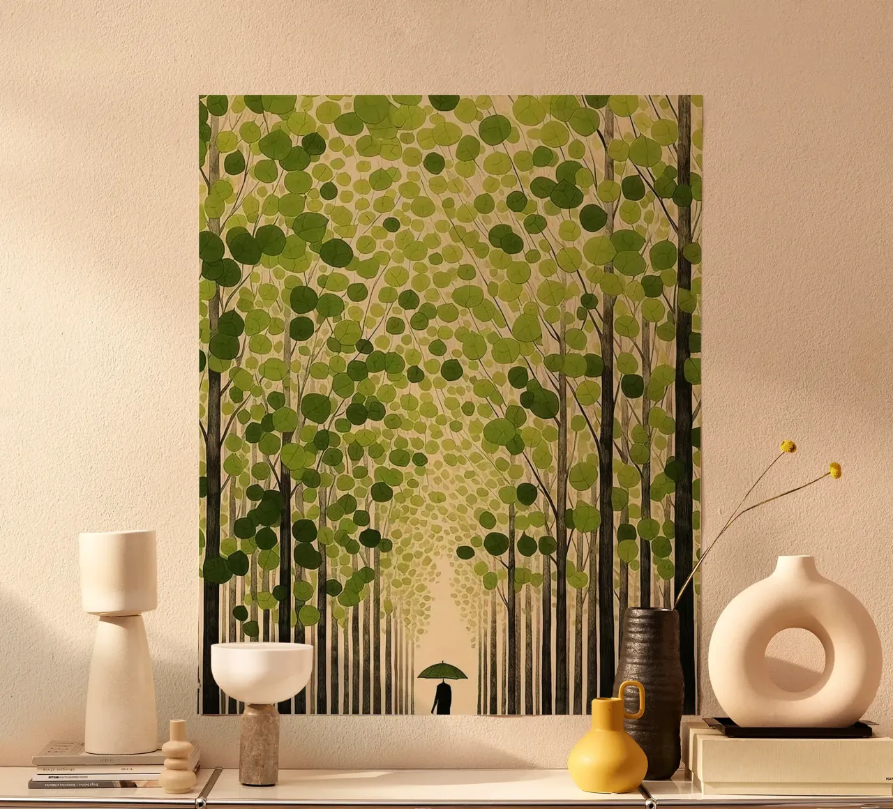 canopy silhouette poster con telaio in alluminio da Histrol