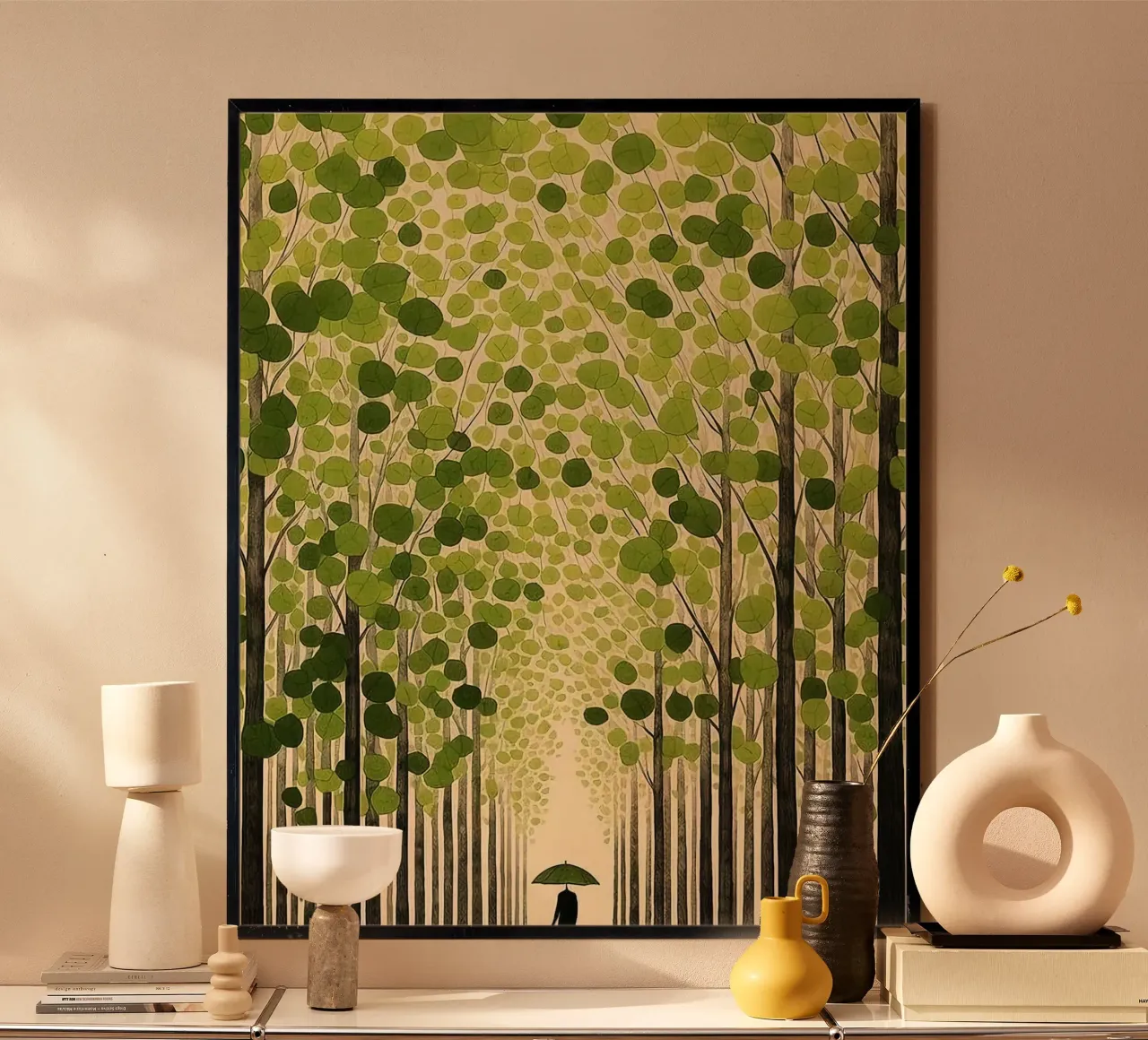 canopy silhouette poster con telaio in alluminio da Histrol