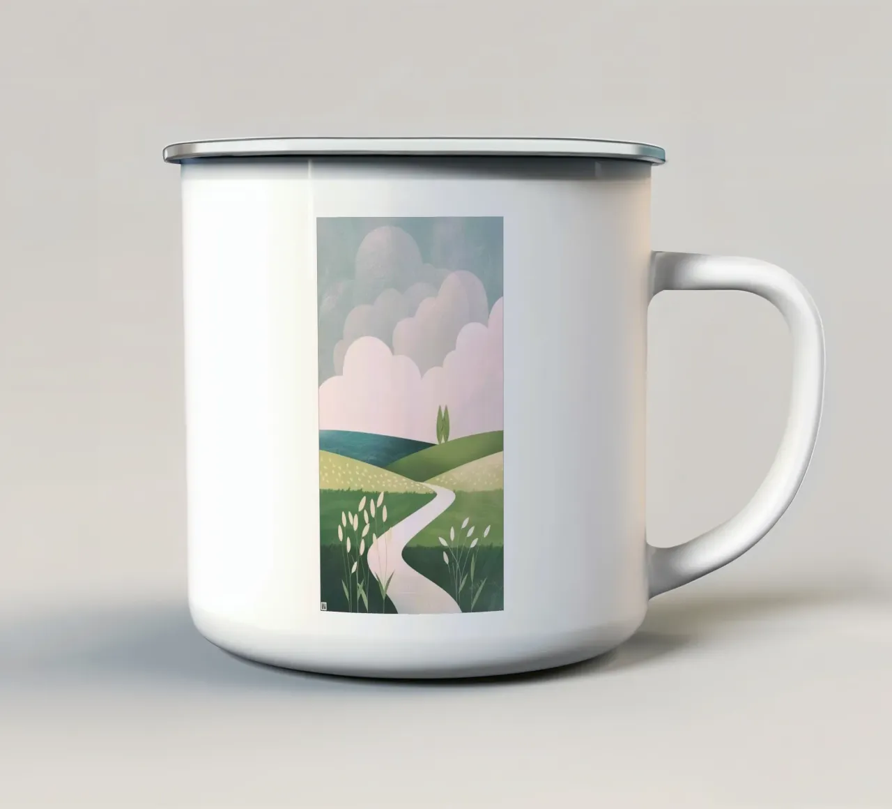 tranquility vegetation tazza in smalto da Histrol