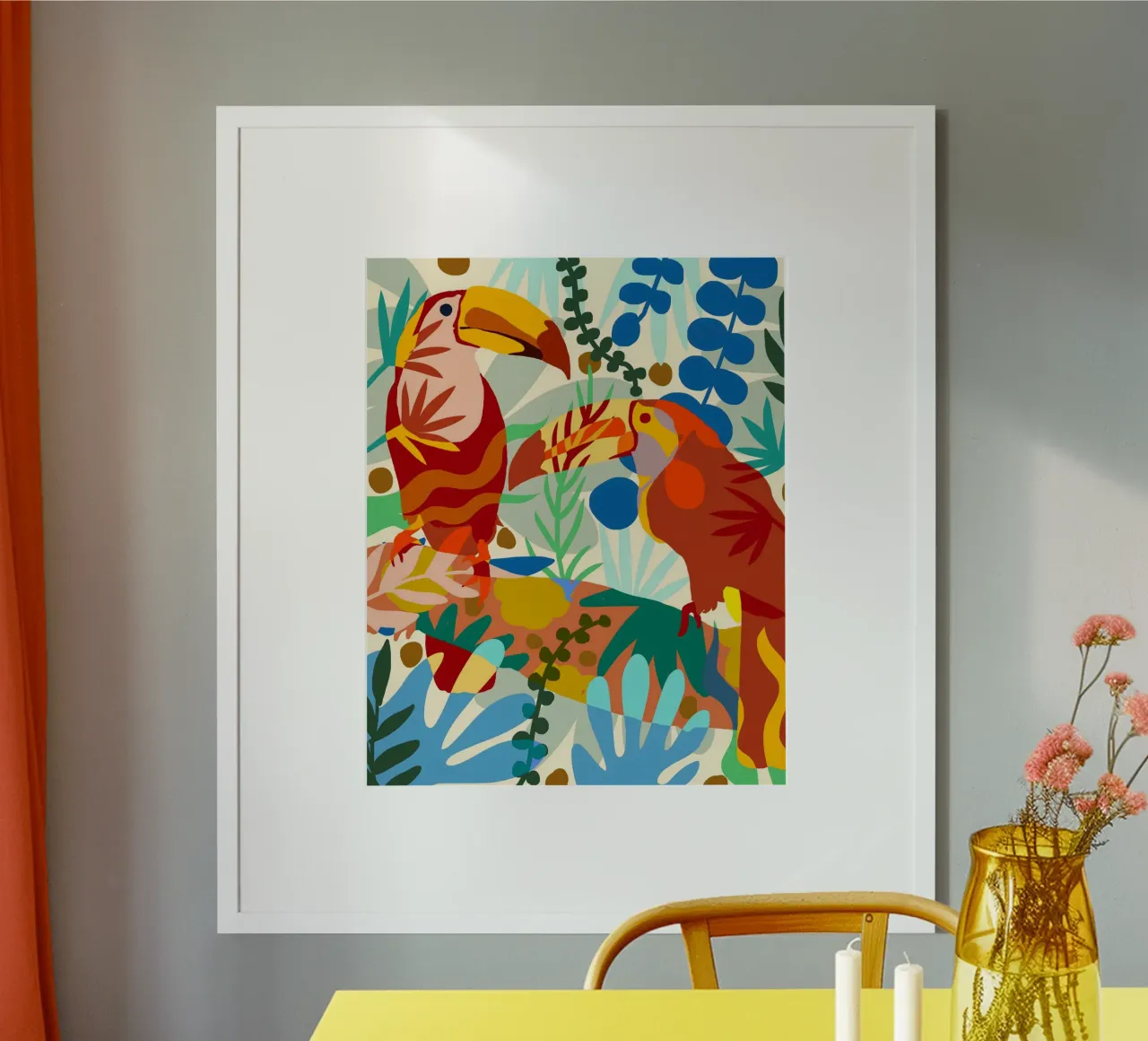 Il tucano del mio amore poster con telaio in alluminio da 83oranges