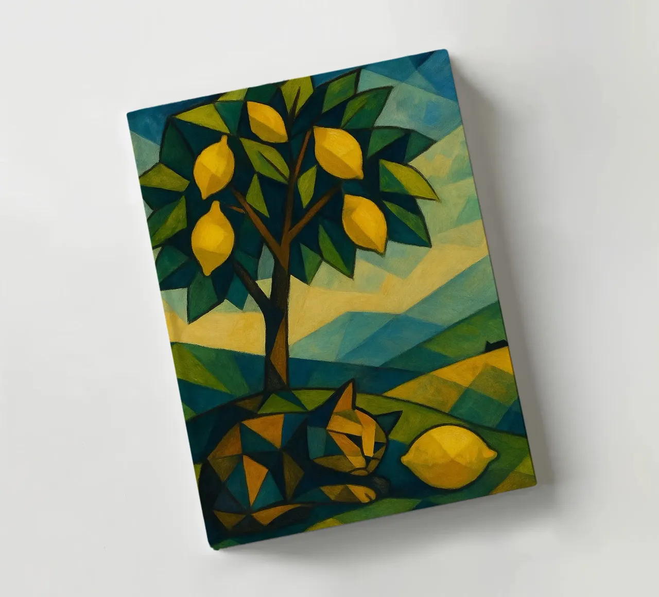 Cubist Lemon Hill with Distant Cat diario da LemonCat Studio