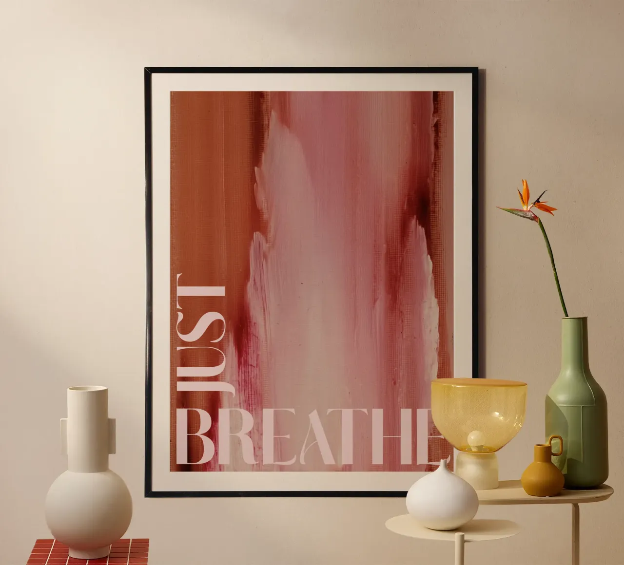 Soft Poems No 06 poster con telaio in legno da treechild
