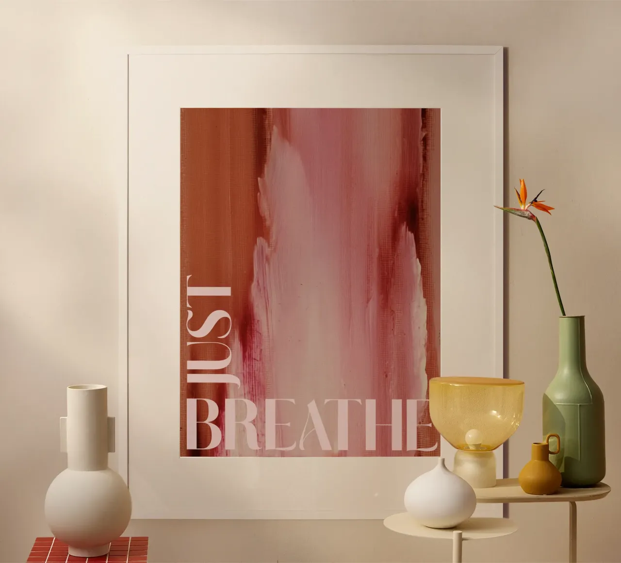 Soft Poems No 06 poster con telaio in legno da treechild