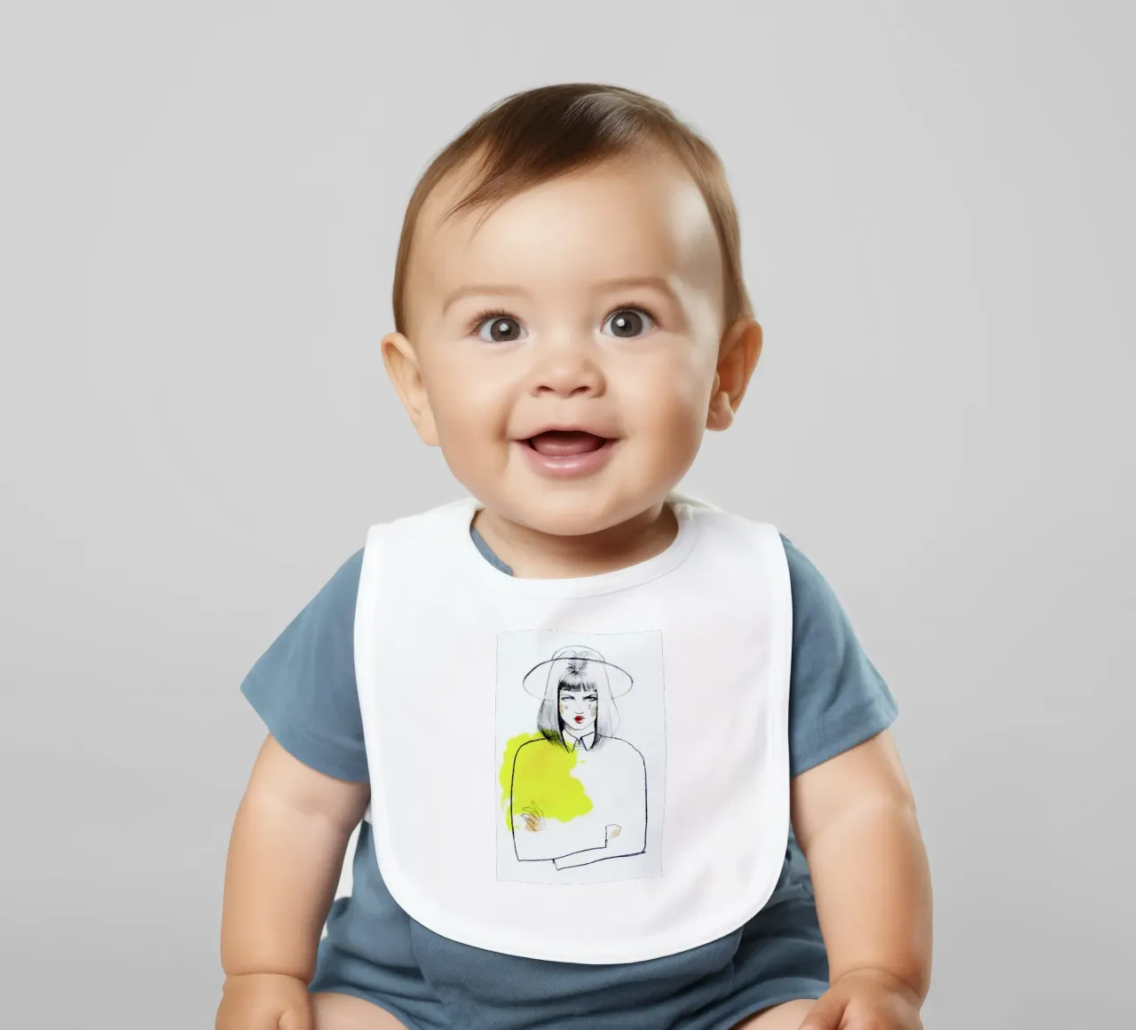 I don't like you baby bib by Ina Stanimirova