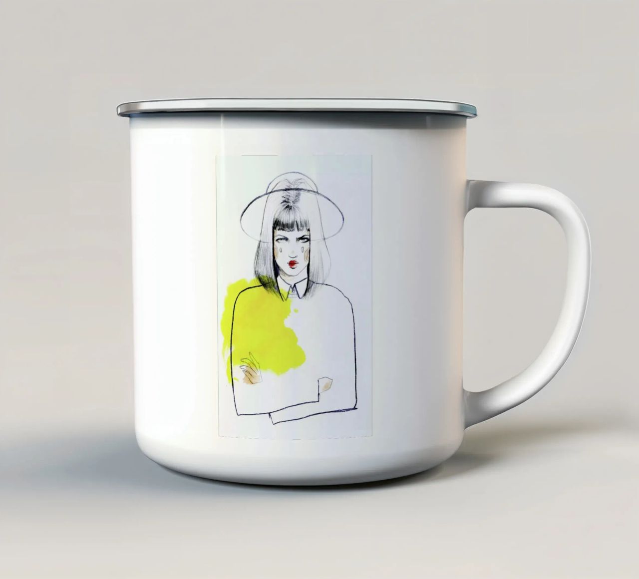 I don't like you tazza in smalto da Ina Stanimirova