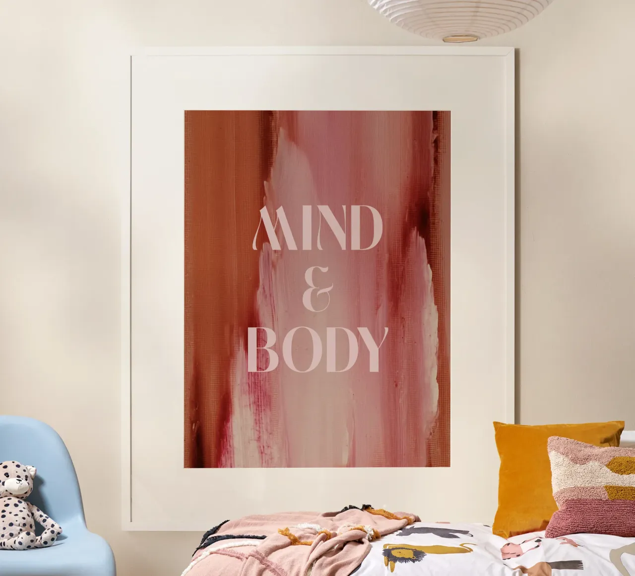 Soft Poems No 07 Poster mit Holzrahmen von treechild