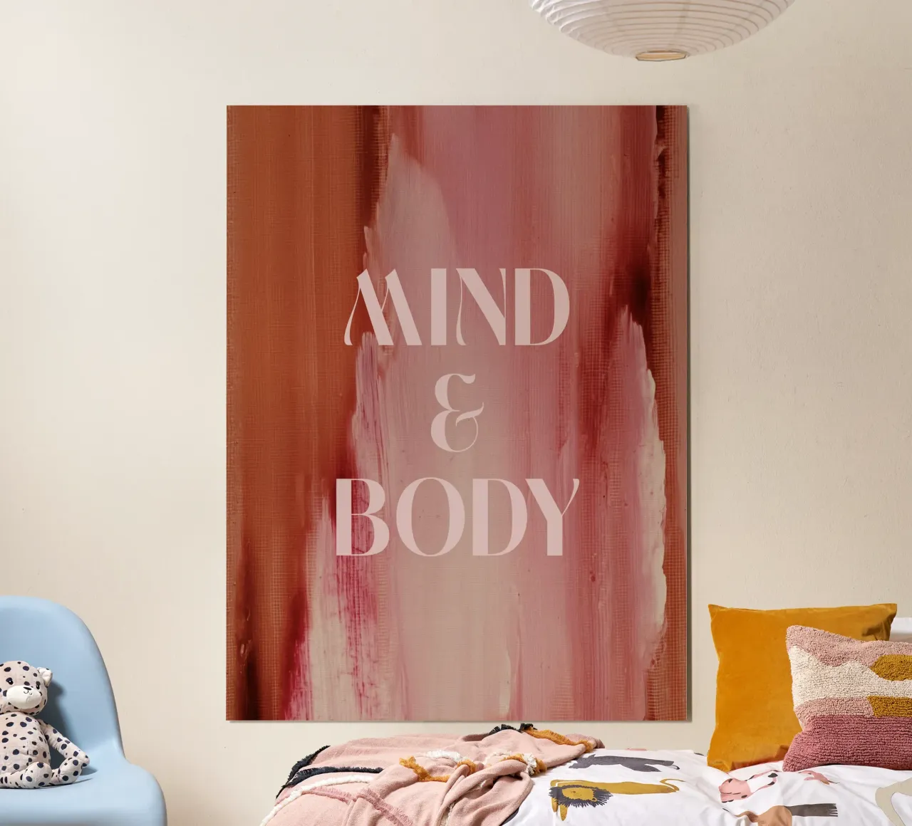 Soft Poems No 07 Poster mit Holzrahmen von treechild