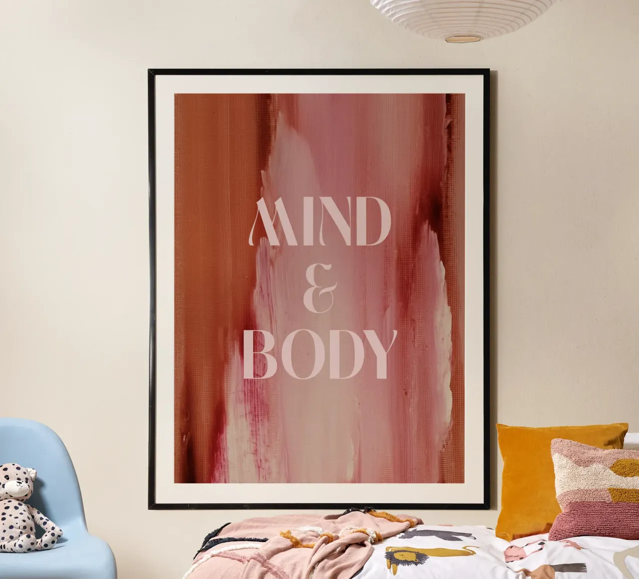 Soft Poems No 07 Poster mit Holzrahmen von treechild