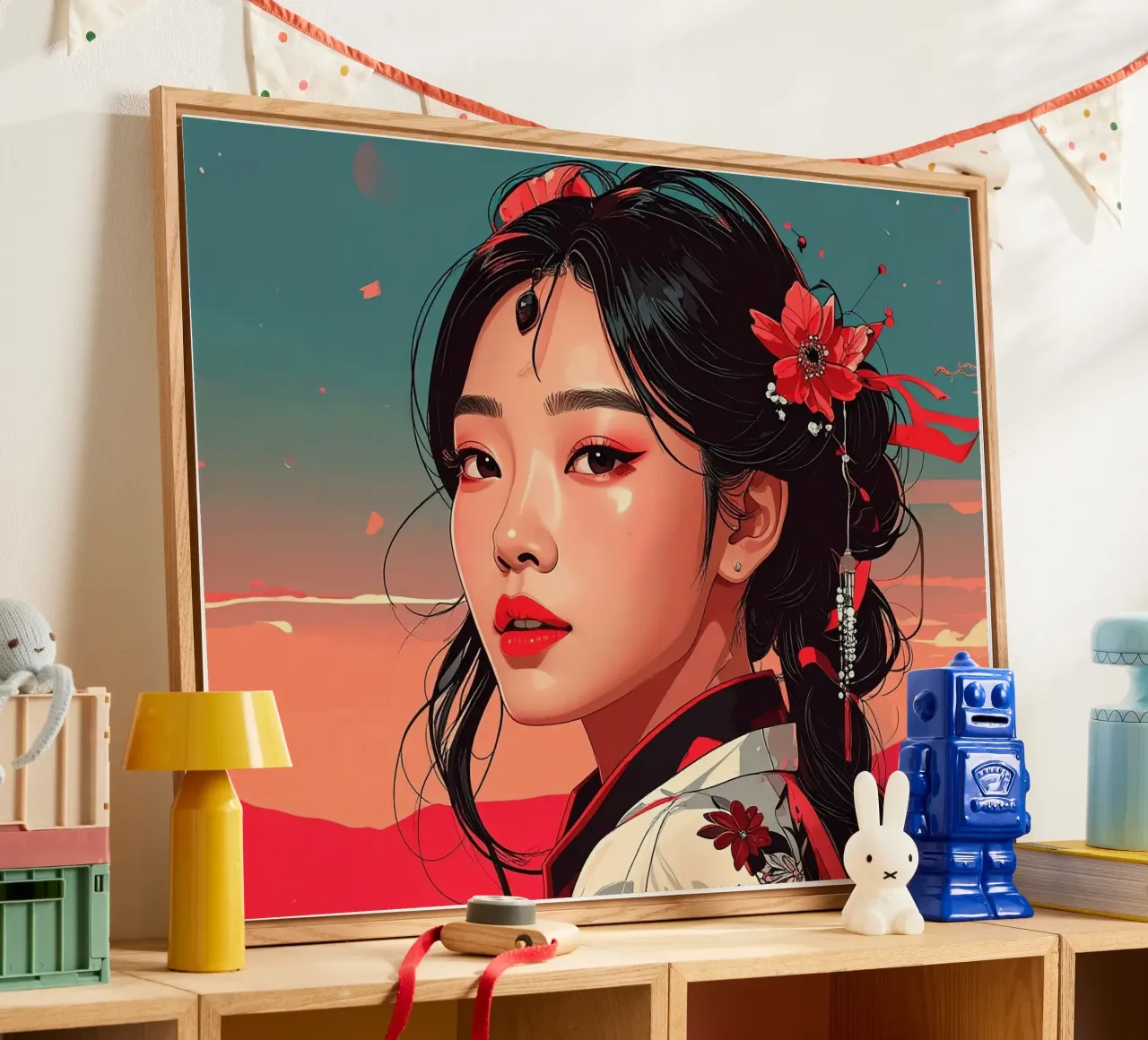 Donne Giappone Pop plexiglass da pixel