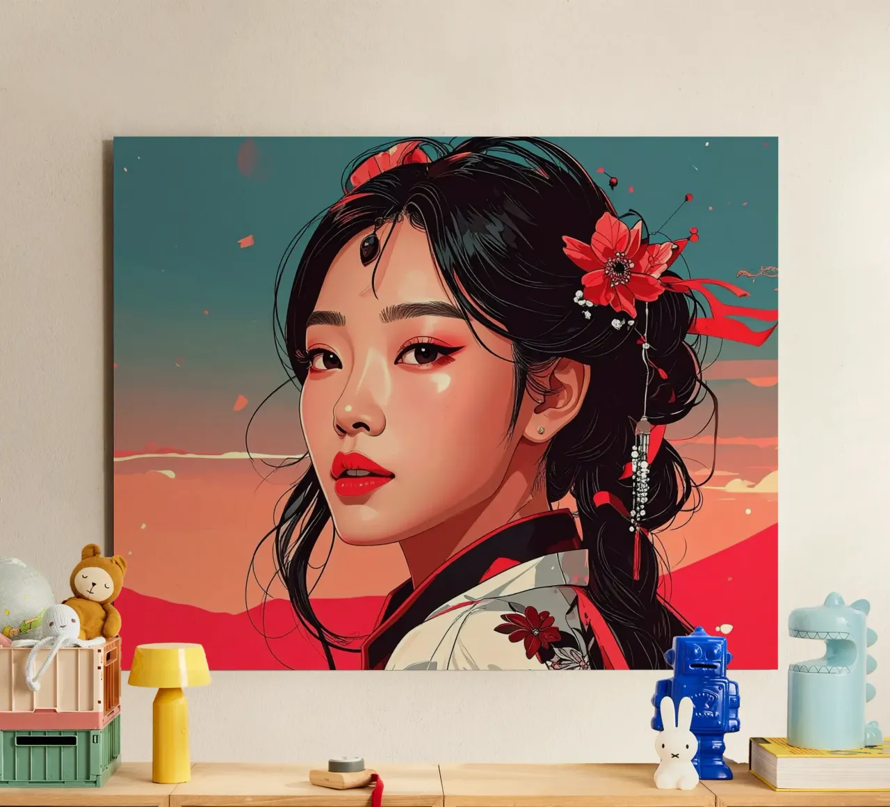 Donne Giappone Pop alluminio dibond da pixel