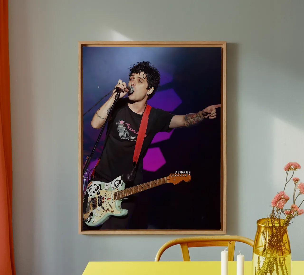 Billie Joe Armstrong tela con Cornice a cassetta da Musadad Shop