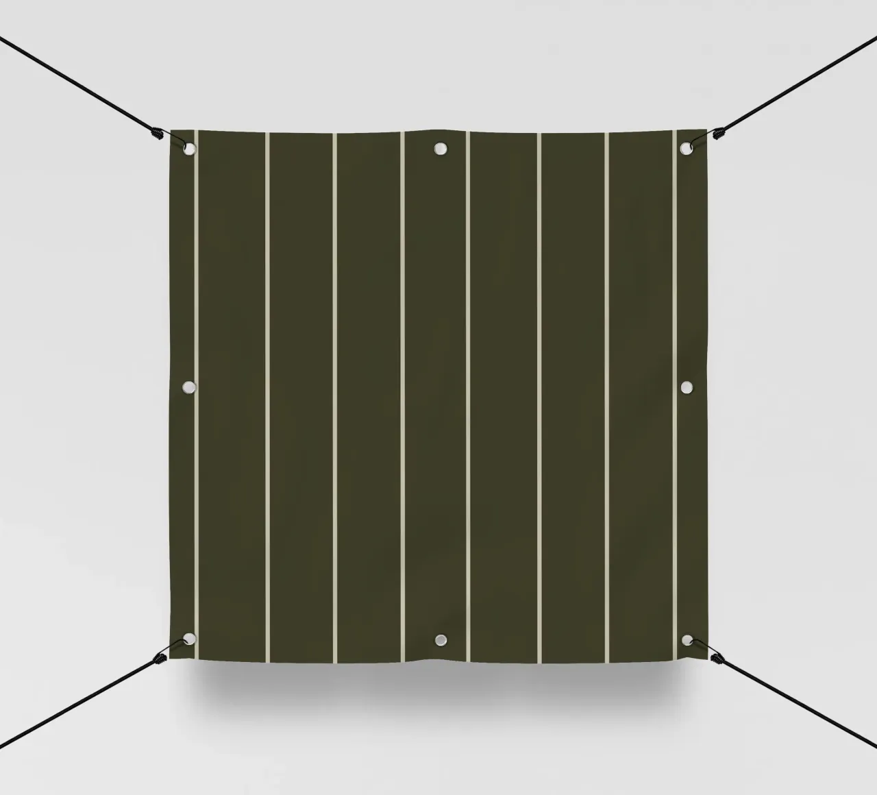 Dark olive green with skipping stone lines telo in pvc da TijanaArtStudio88