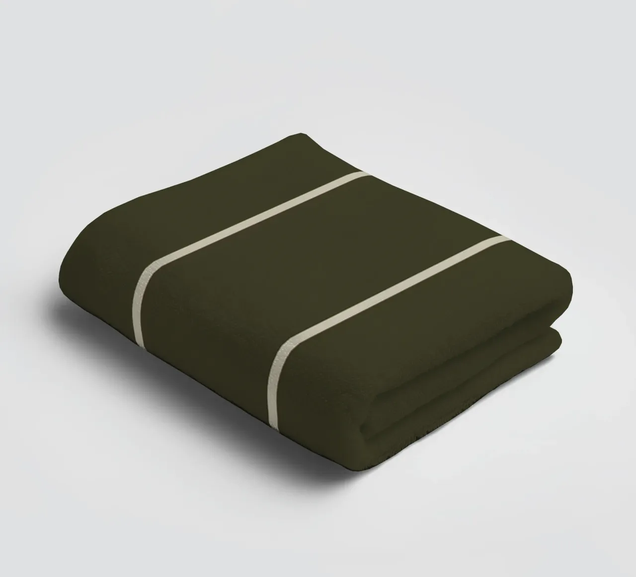 Dark olive green with skipping stone lines asciugamano da bagno da TijanaArtStudio88