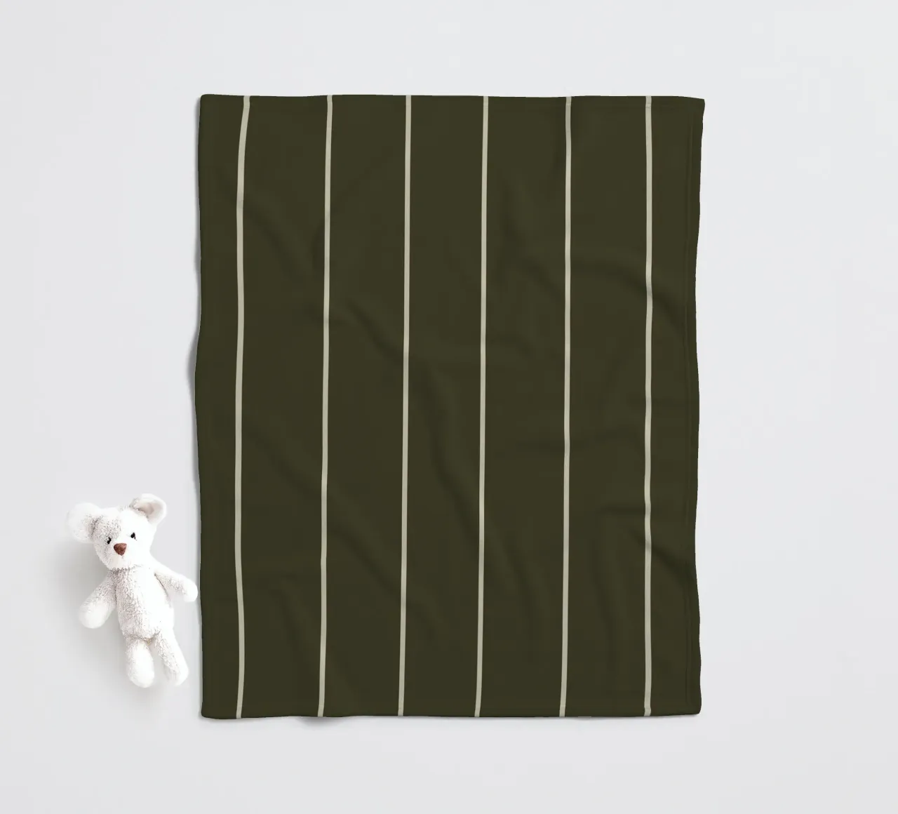 Dark olive green with skipping stone lines coperta in pile da TijanaArtStudio88