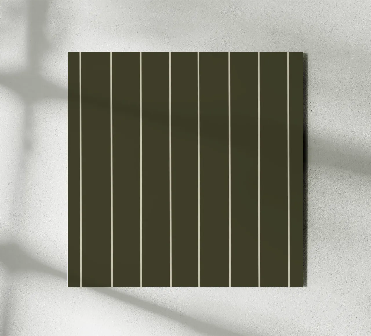 Dark olive green with skipping stone lines alluminio dibond da TijanaArtStudio88