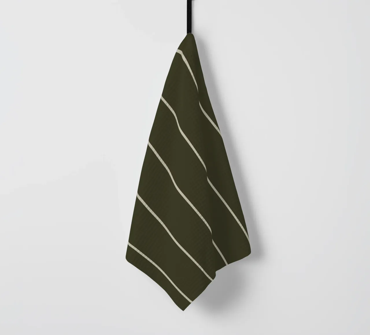 Dark olive green with skipping stone lines canovaccio da cucina da TijanaArtStudio88