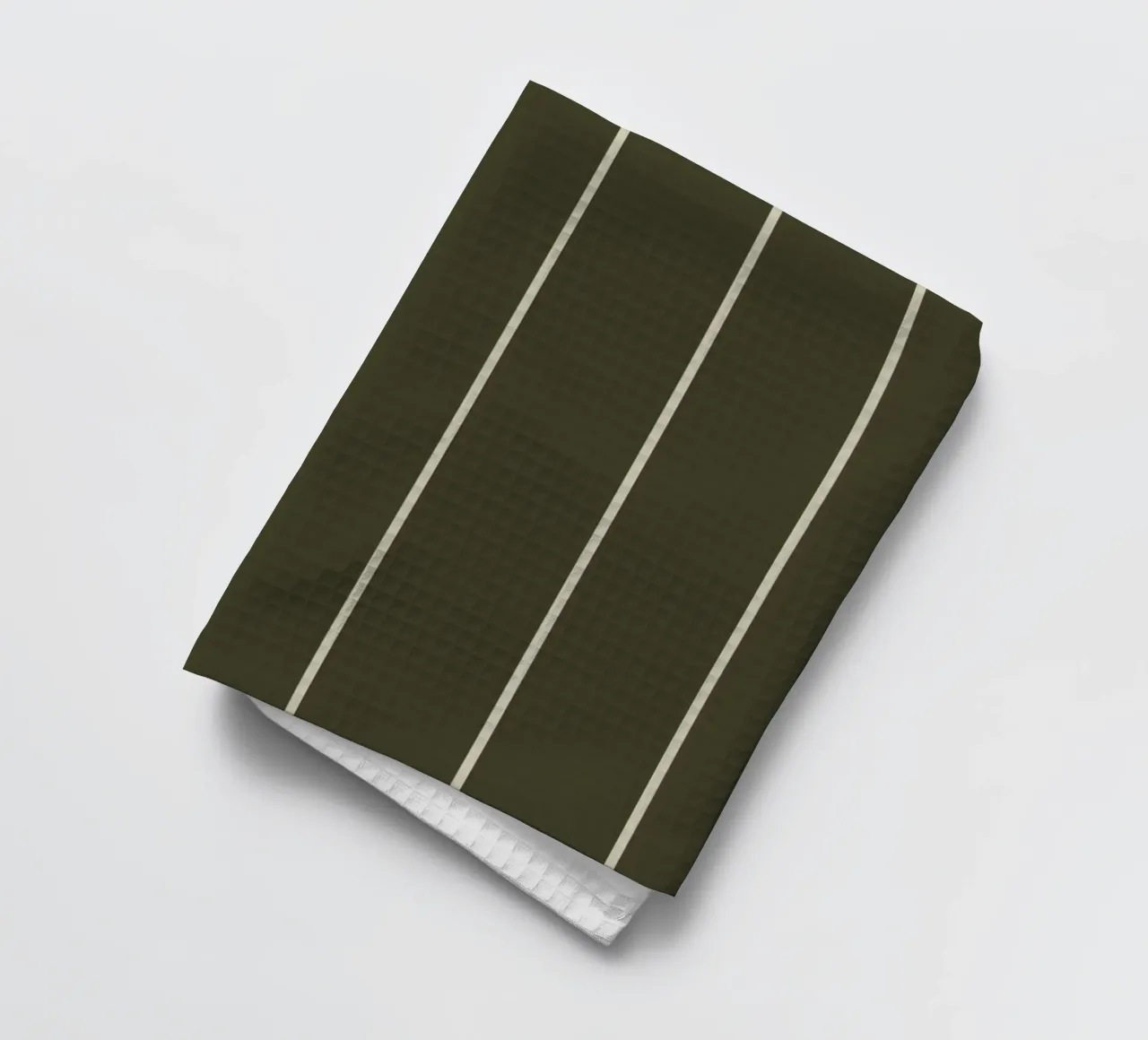 Dark olive green with skipping stone lines canovaccio da cucina da TijanaArtStudio88