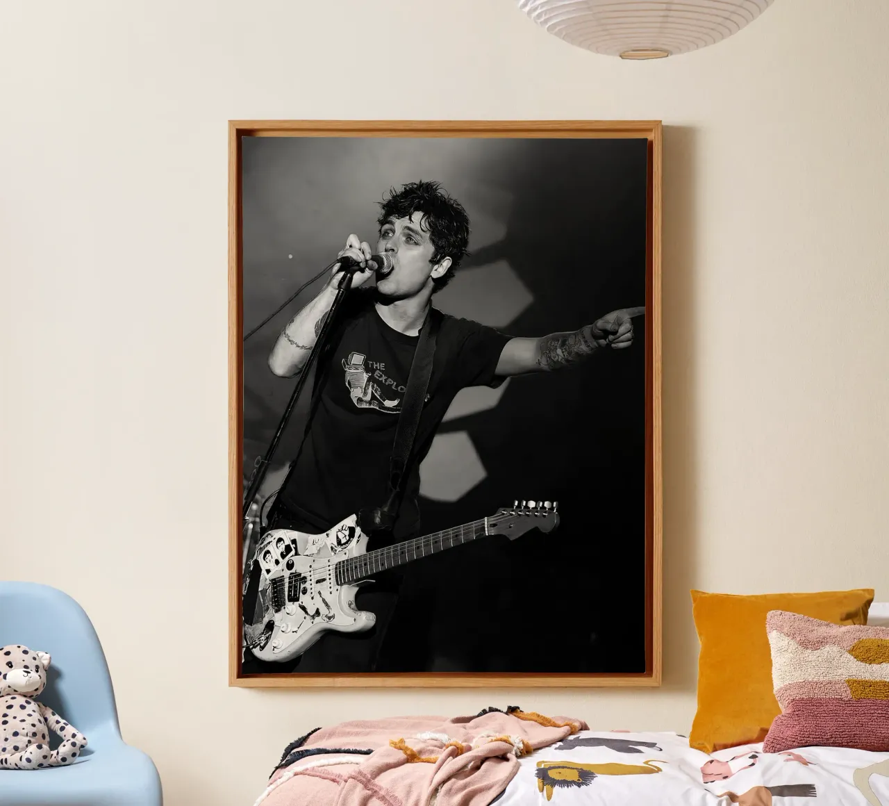 Billie Joe Armstrong canvas met Baklijst van Musadad Shop