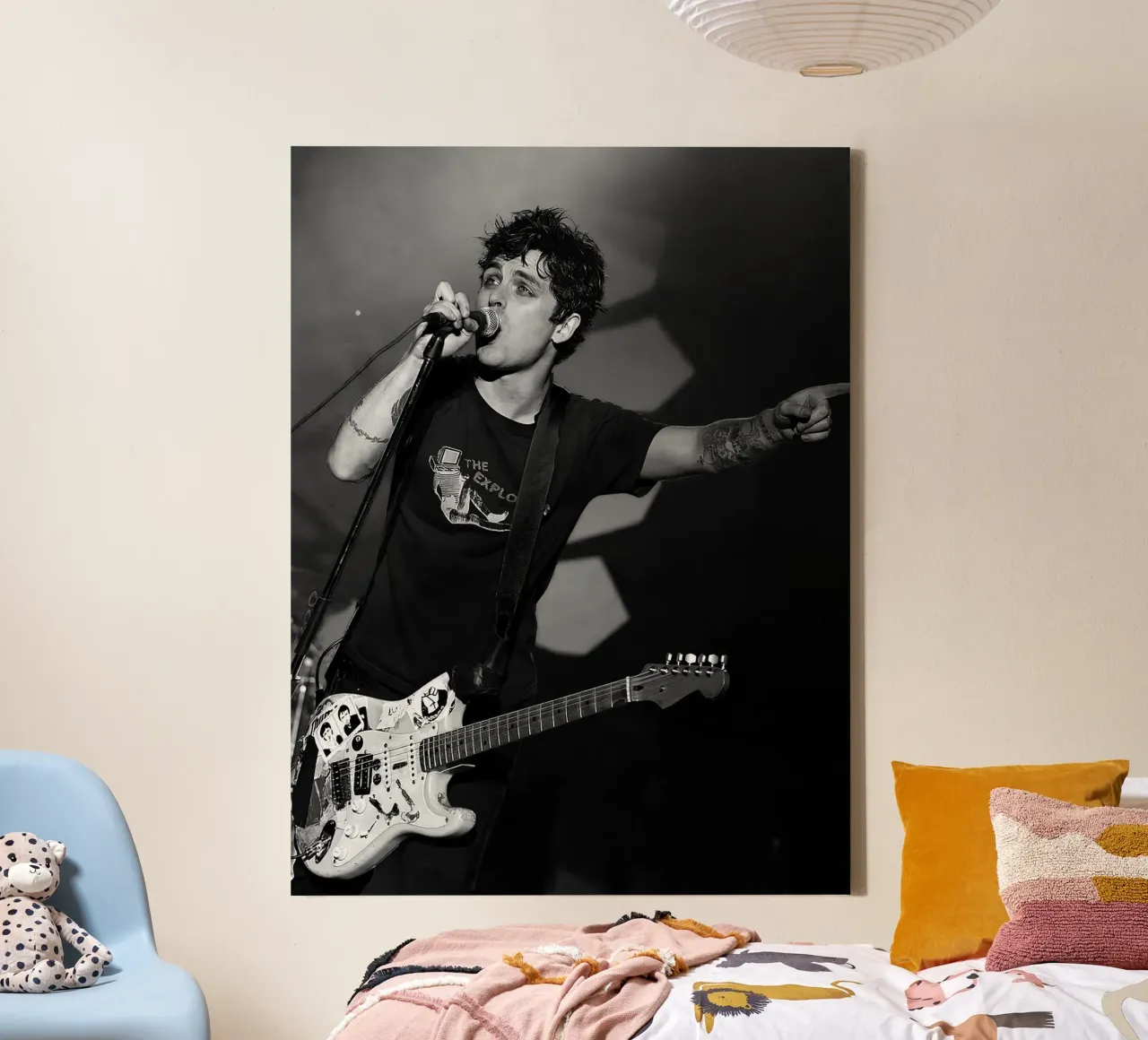 Billie Joe Armstrong canvas met Baklijst van Musadad Shop