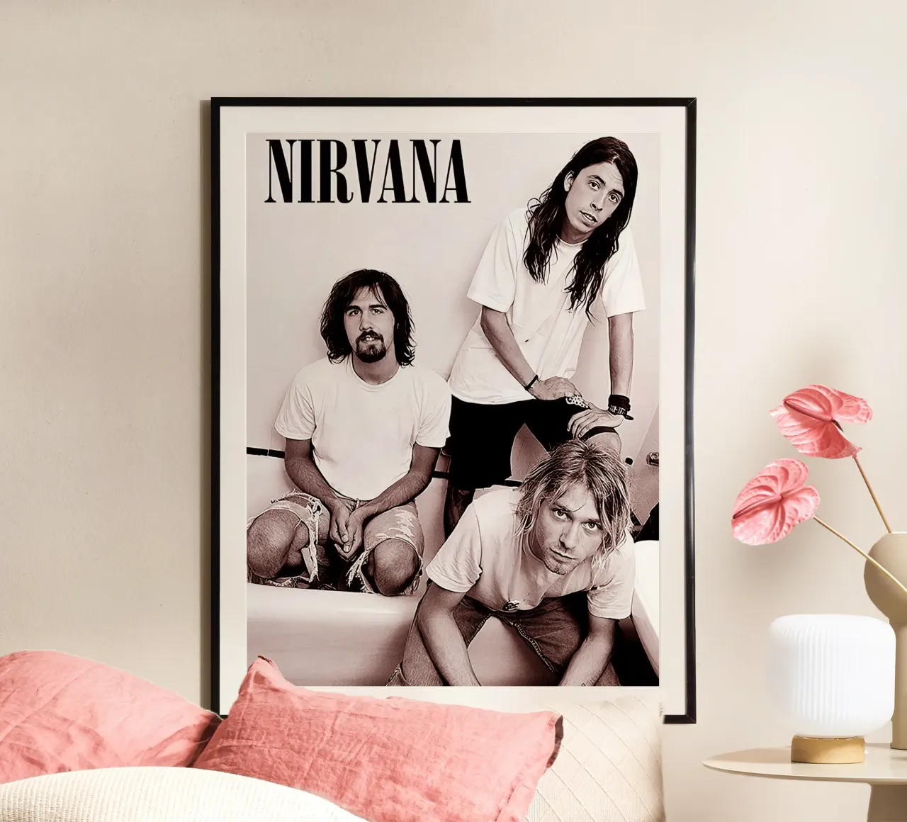 Nirvana poster con telaio in alluminio da Musadad Shop
