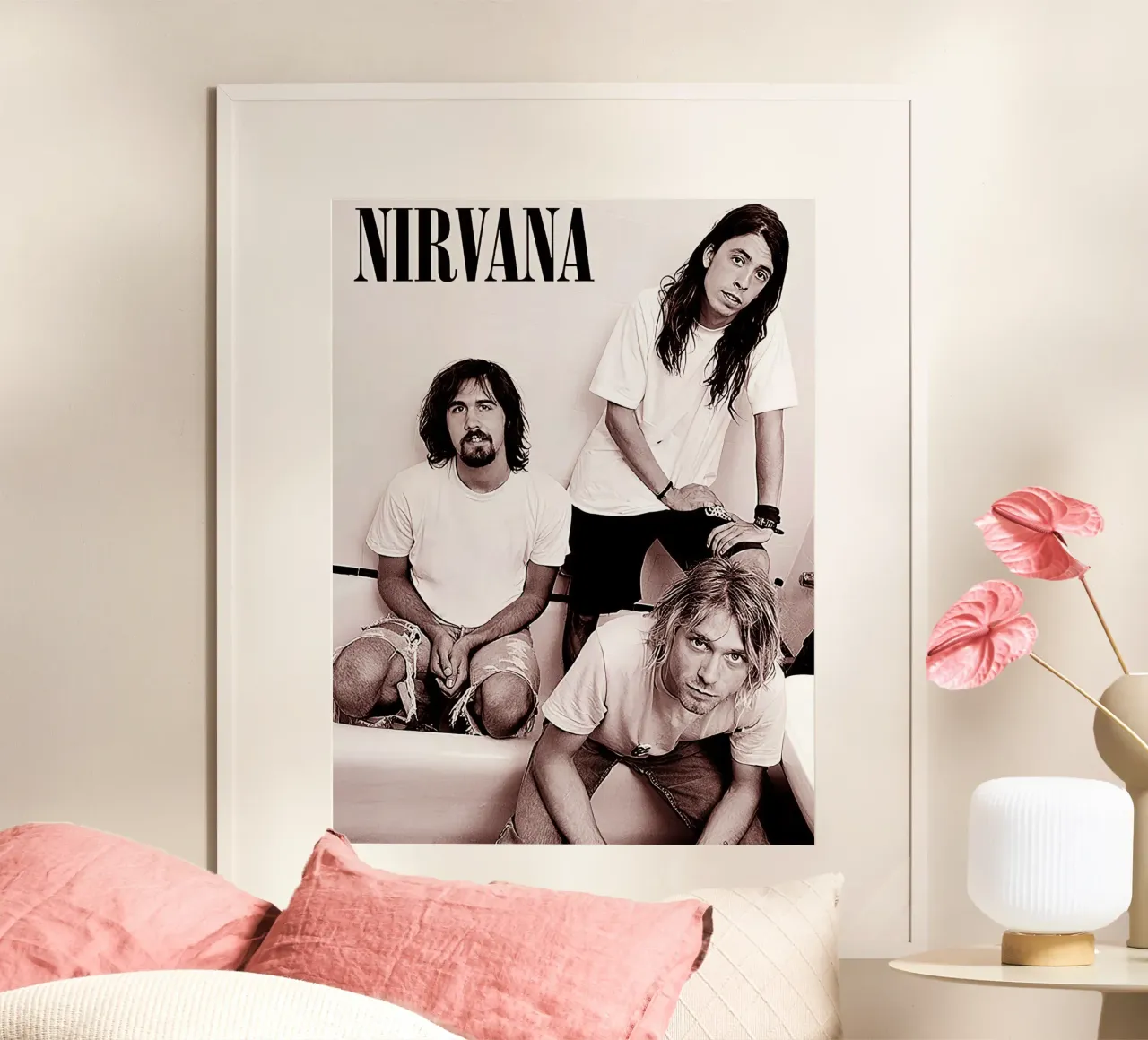 Nirvana poster con telaio in alluminio da Musadad Shop