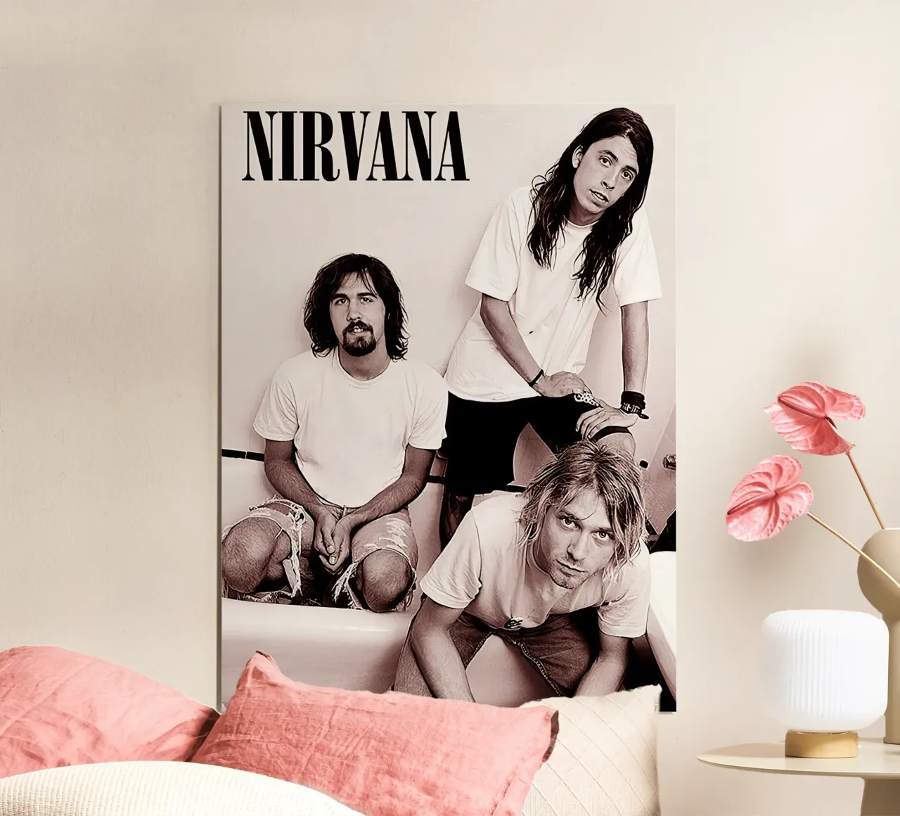 Nirvana poster con telaio in alluminio da Musadad Shop