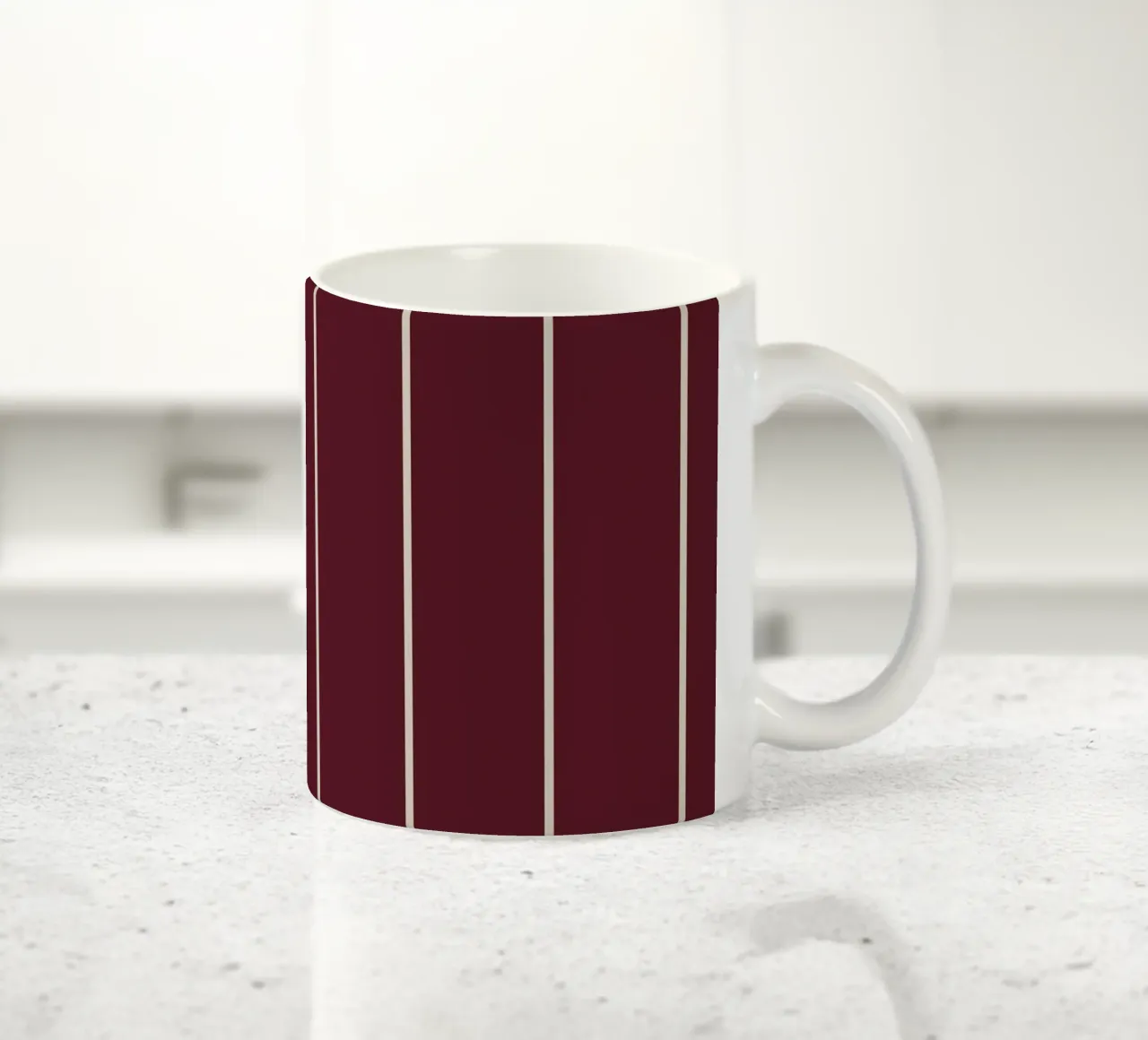 Ancient burgundy with skipping stone lines tazza in ceramica da TijanaArtStudio88
