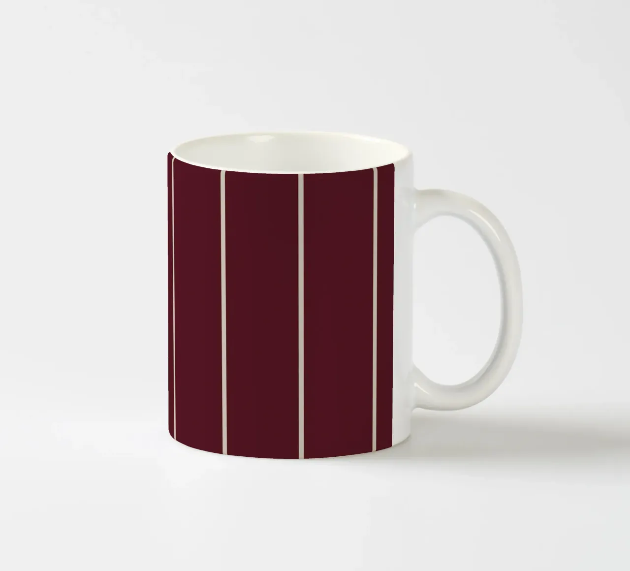 Ancient burgundy with skipping stone lines tazza in ceramica da TijanaArtStudio88