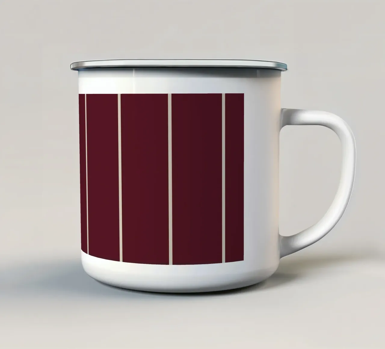 Ancient burgundy with skipping stone lines tazza in smalto da TijanaArtStudio88