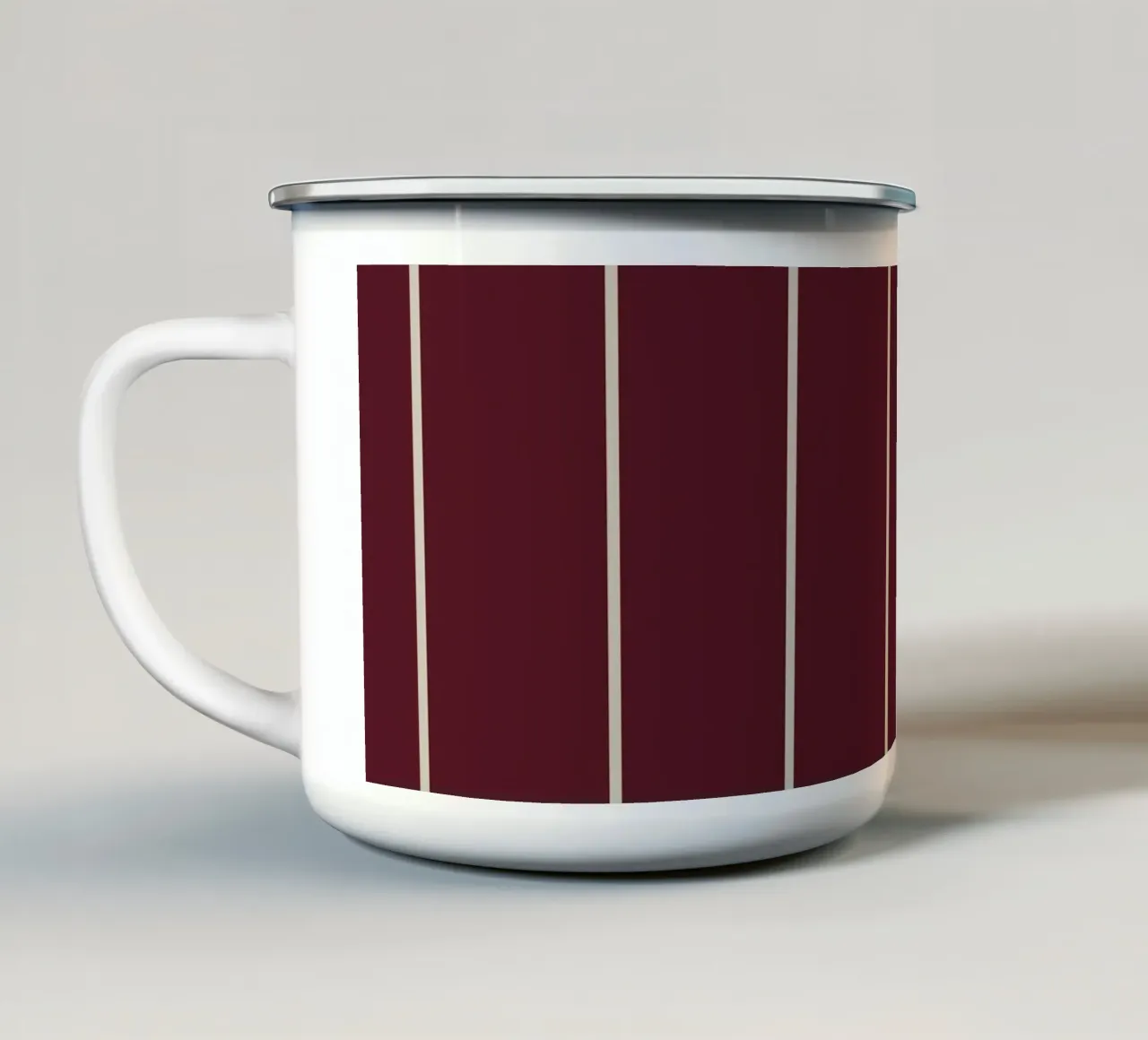 Ancient burgundy with skipping stone lines tazza in smalto da TijanaArtStudio88