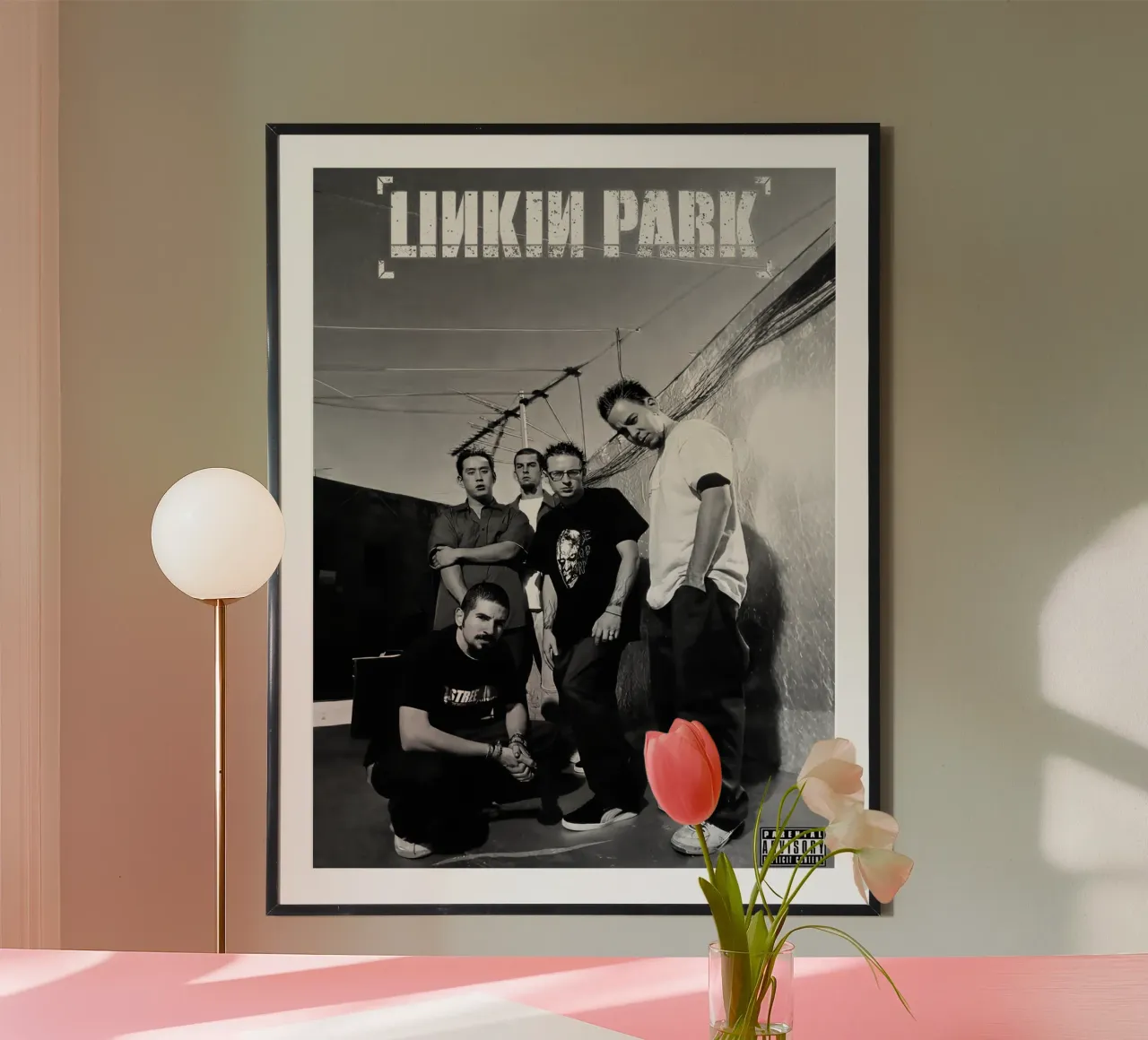 Linkin Park poster con telaio in legno da Musadad Shop