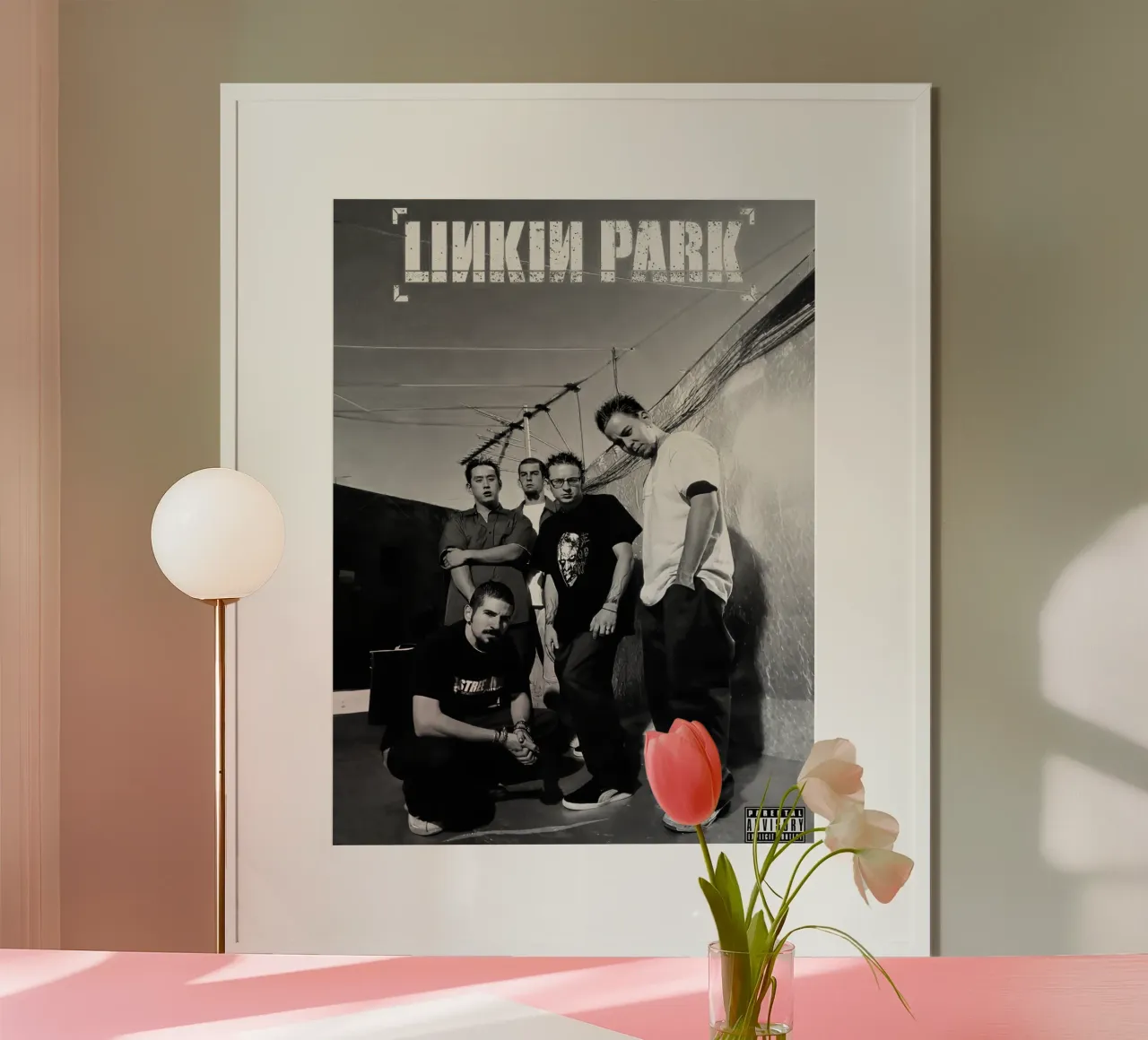 Linkin Park poster con telaio in legno da Musadad Shop