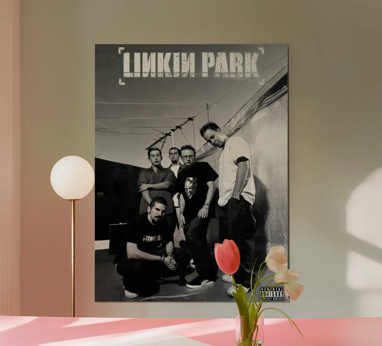 Linkin Park poster con telaio in legno da Musadad Shop