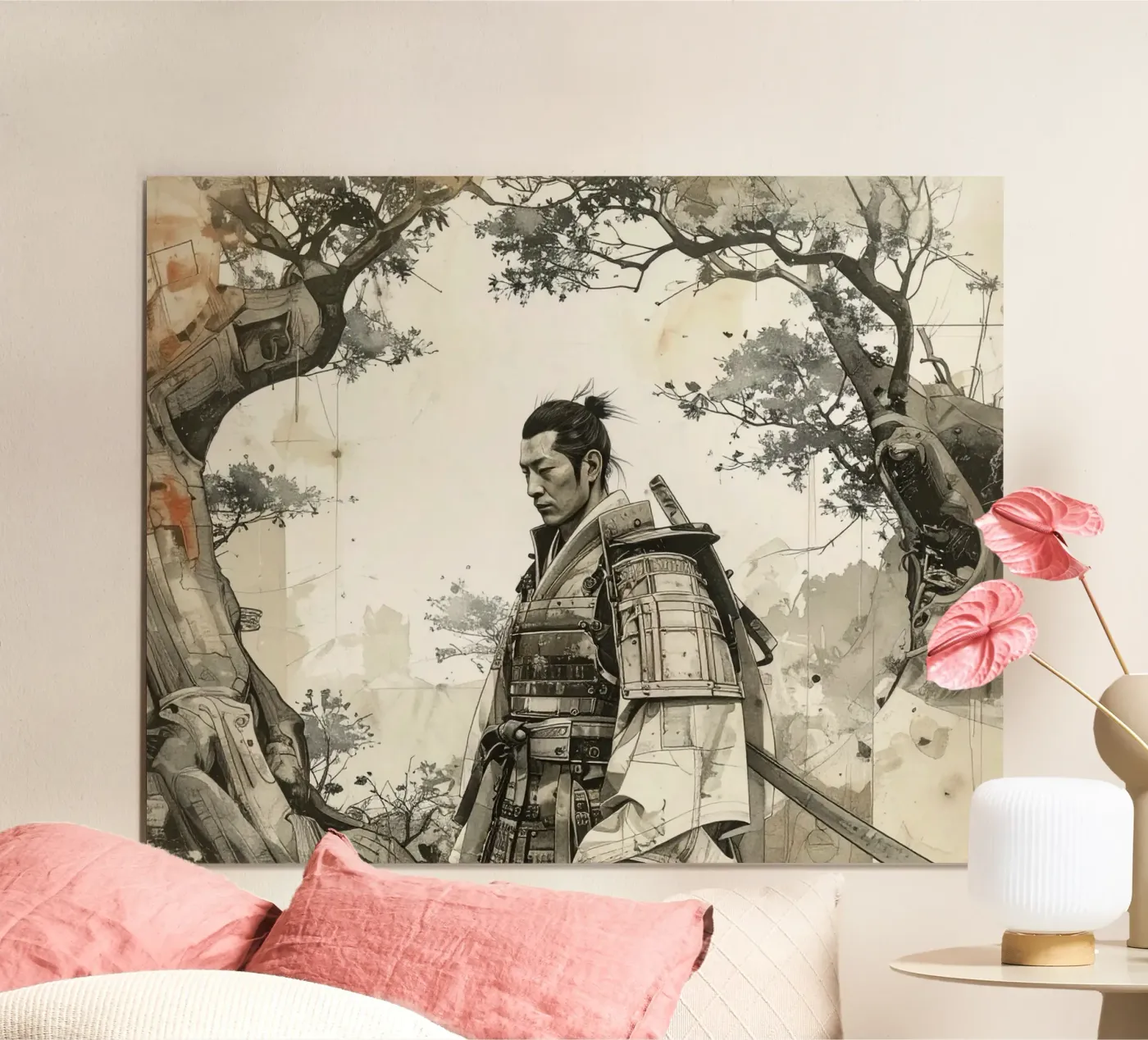 Samurai poster da pixel