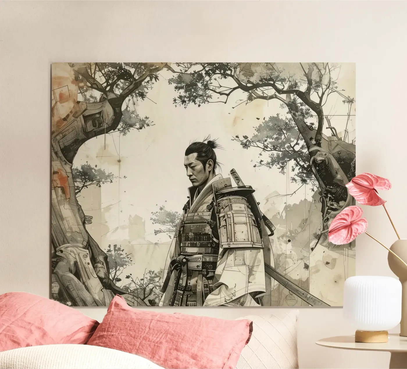 Samurai poster van pixel