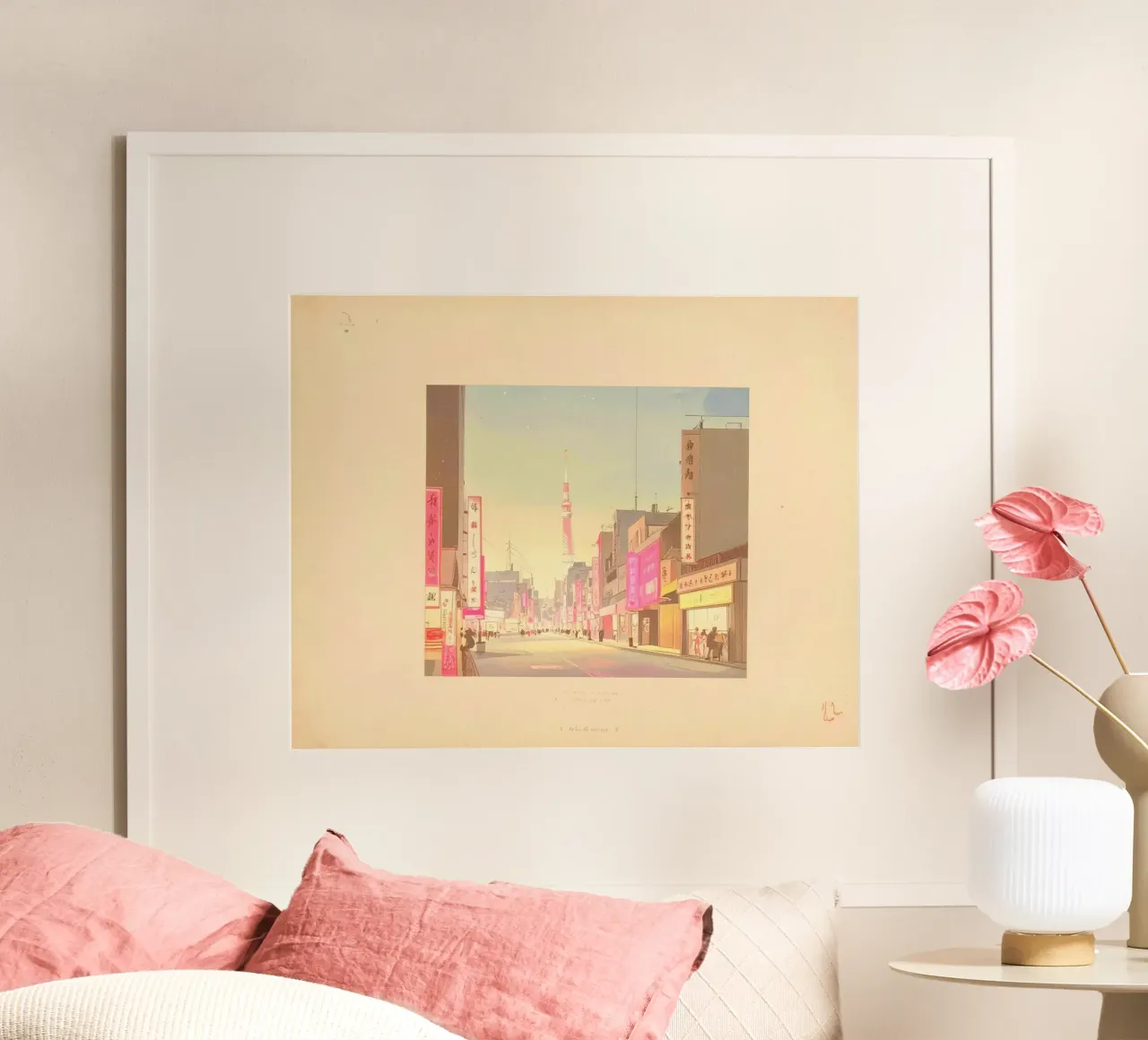 Paesaggio Giappone poster da pixel