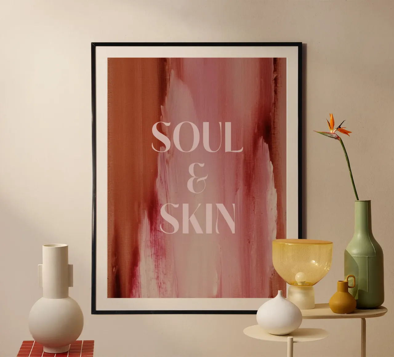 Soft Poems No 08 poster con telaio in legno da treechild