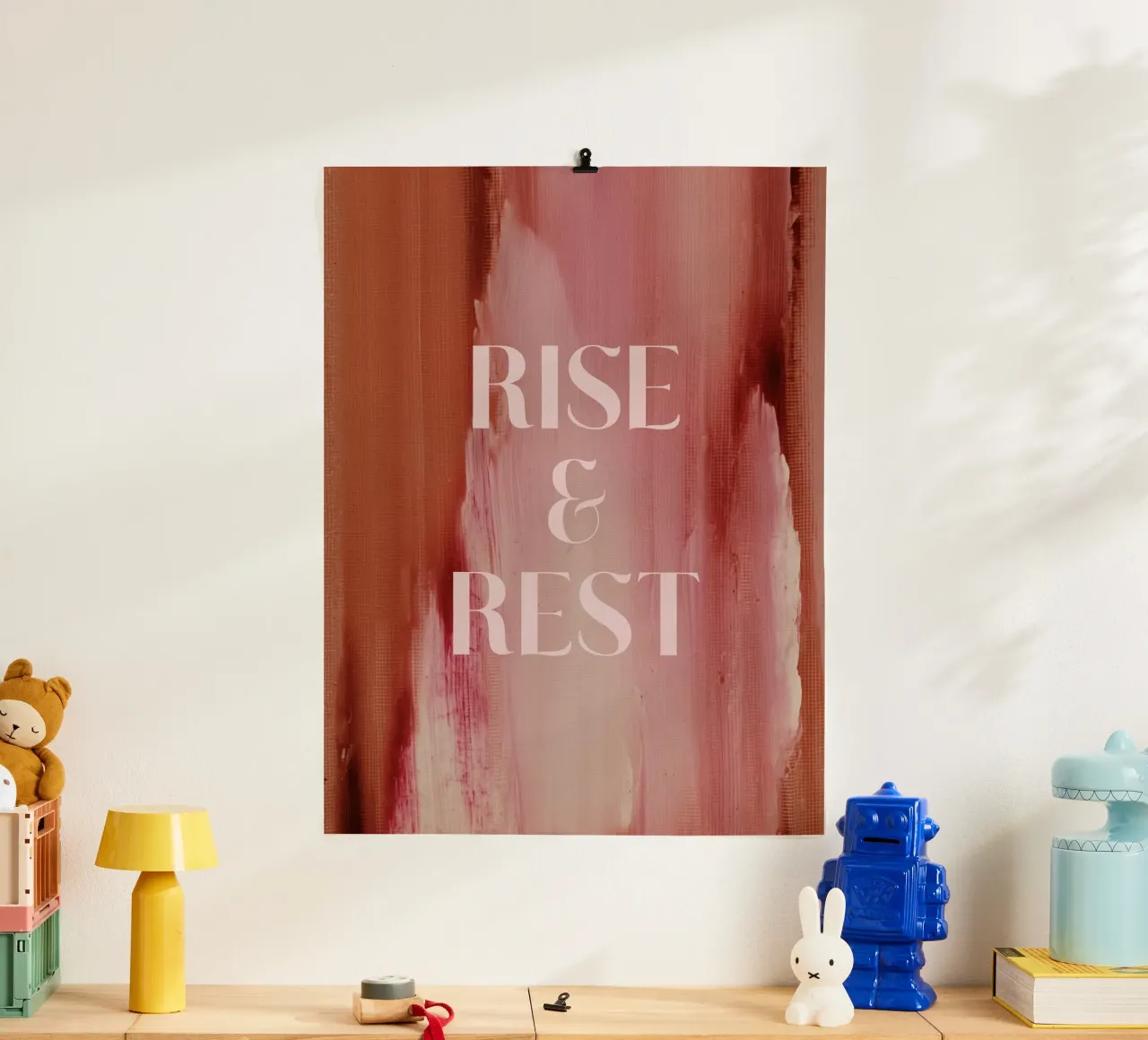 Soft Poems No 09 poster con telaio in plastica da treechild